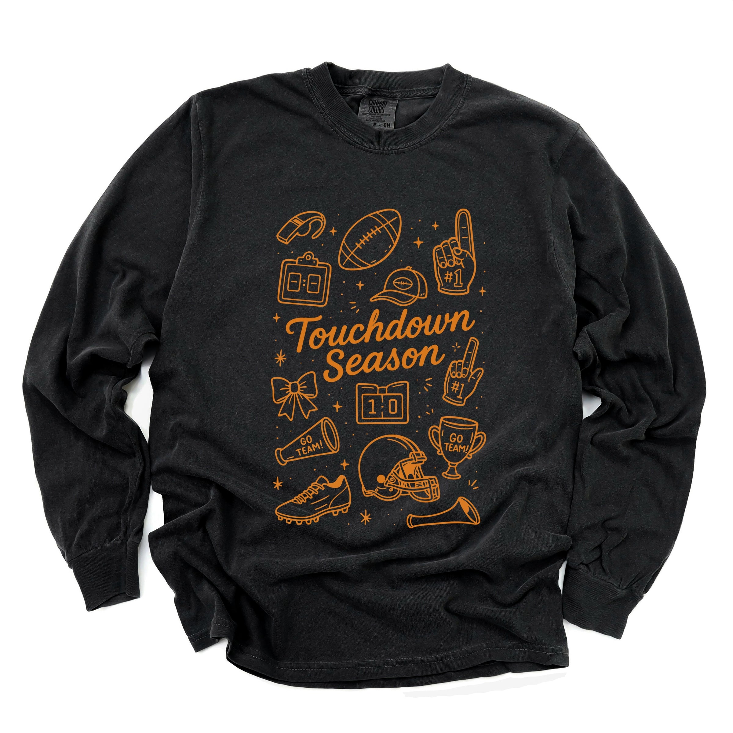 Touchdown Season Go Team - Garment Dyed Long Sleeve