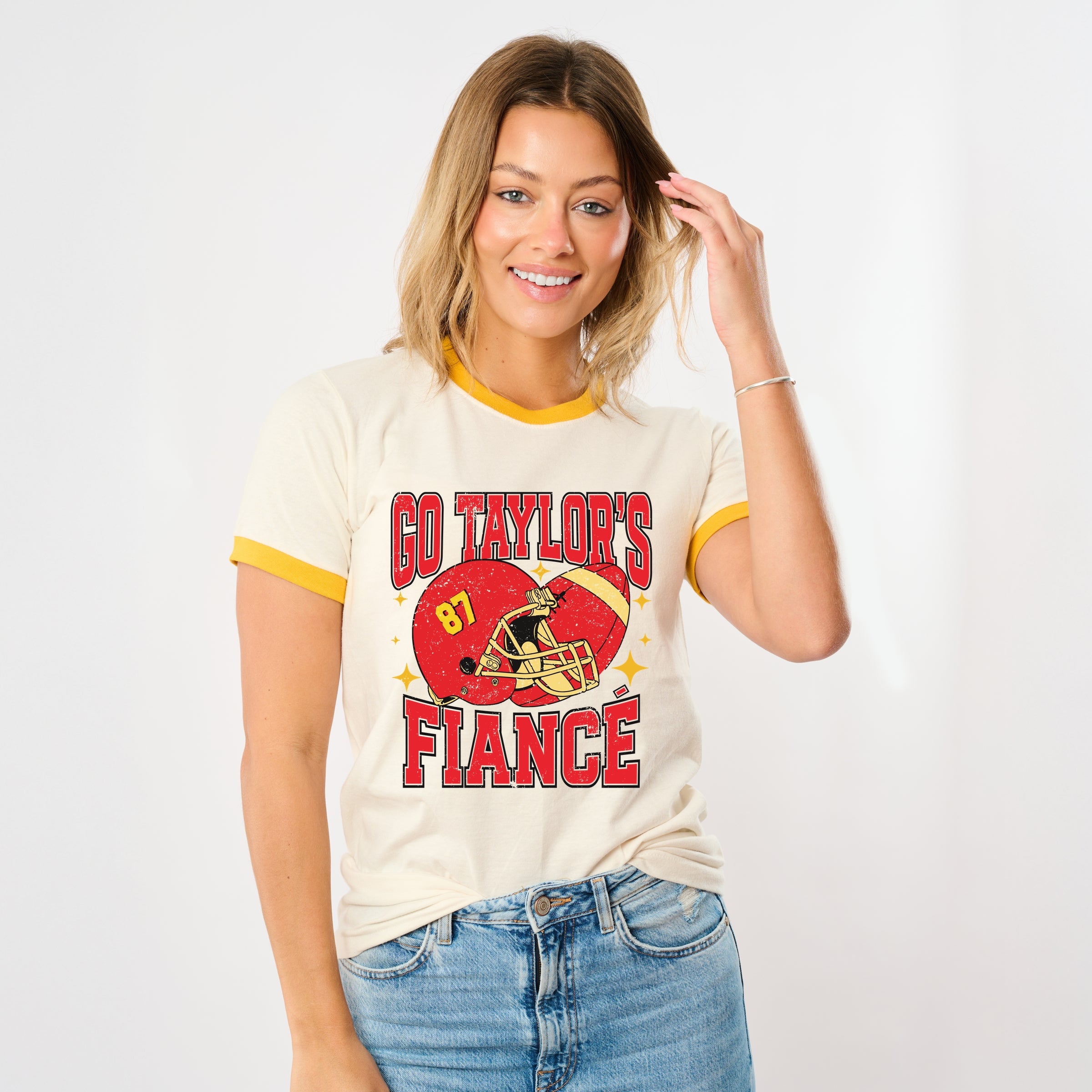 Go Taylor's Fiance Sparkle - Womens Ringer Tee