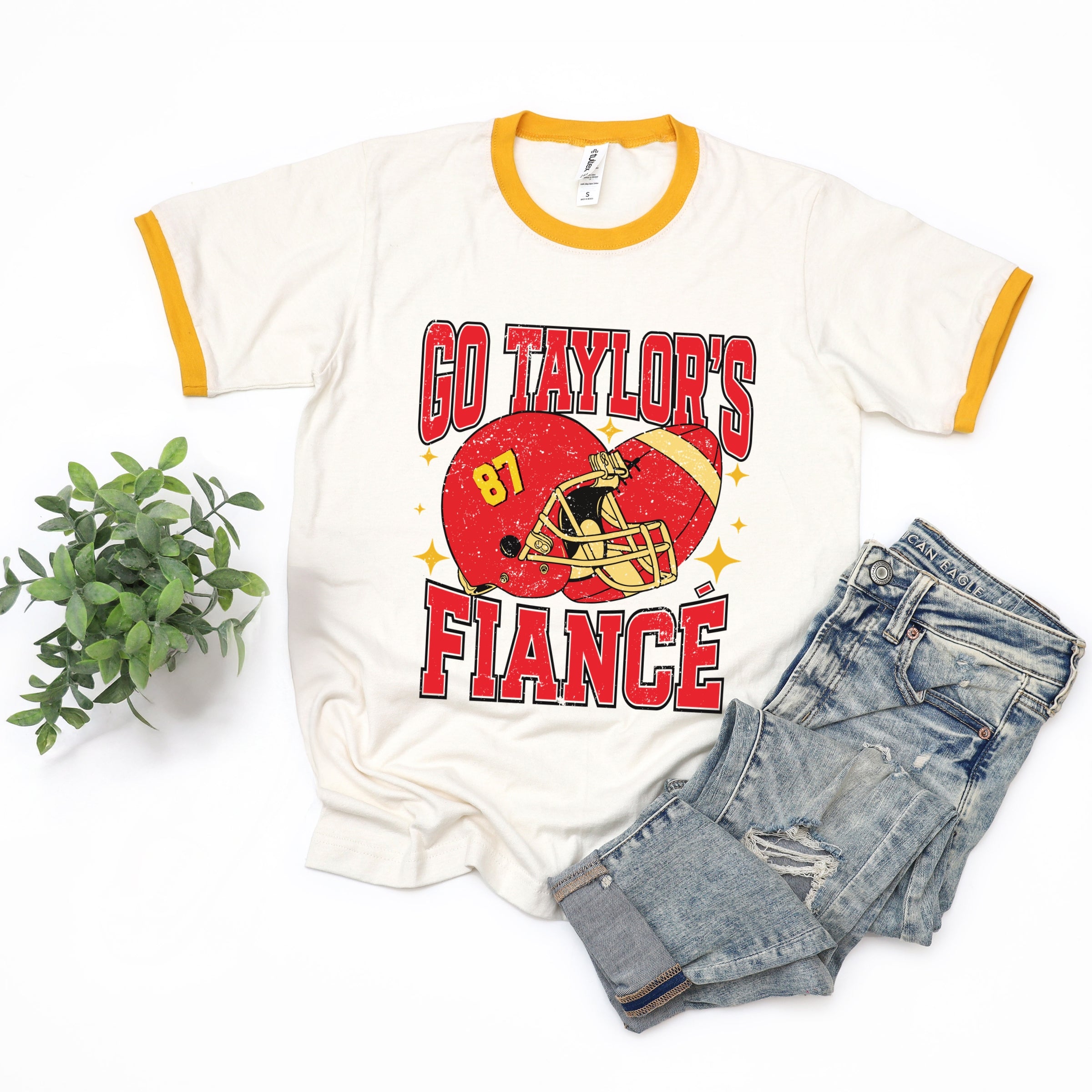 Go Taylor's Fiance Sparkle - Womens Ringer Tee