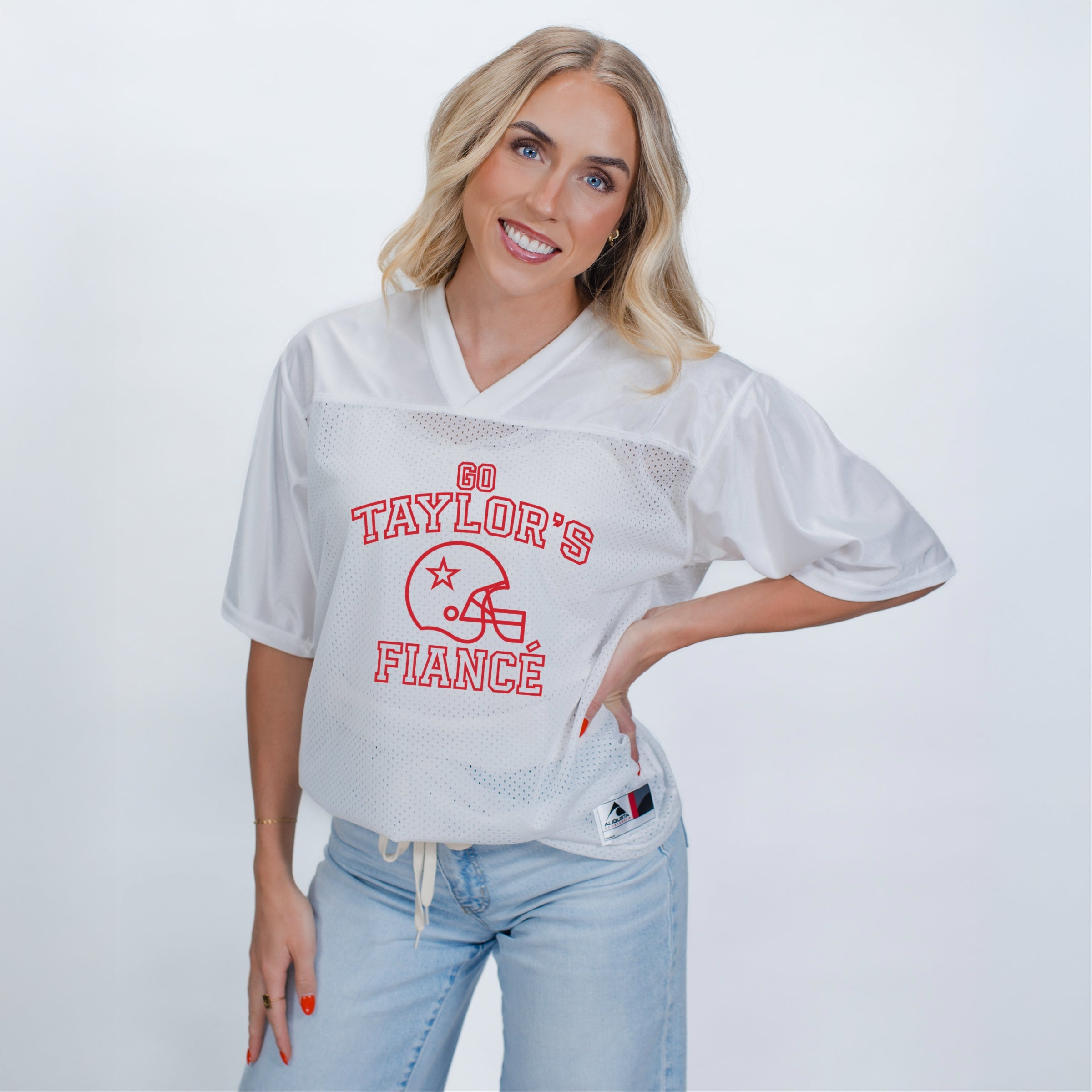 Go Taylor's Fiance Varsity - Football Jersey