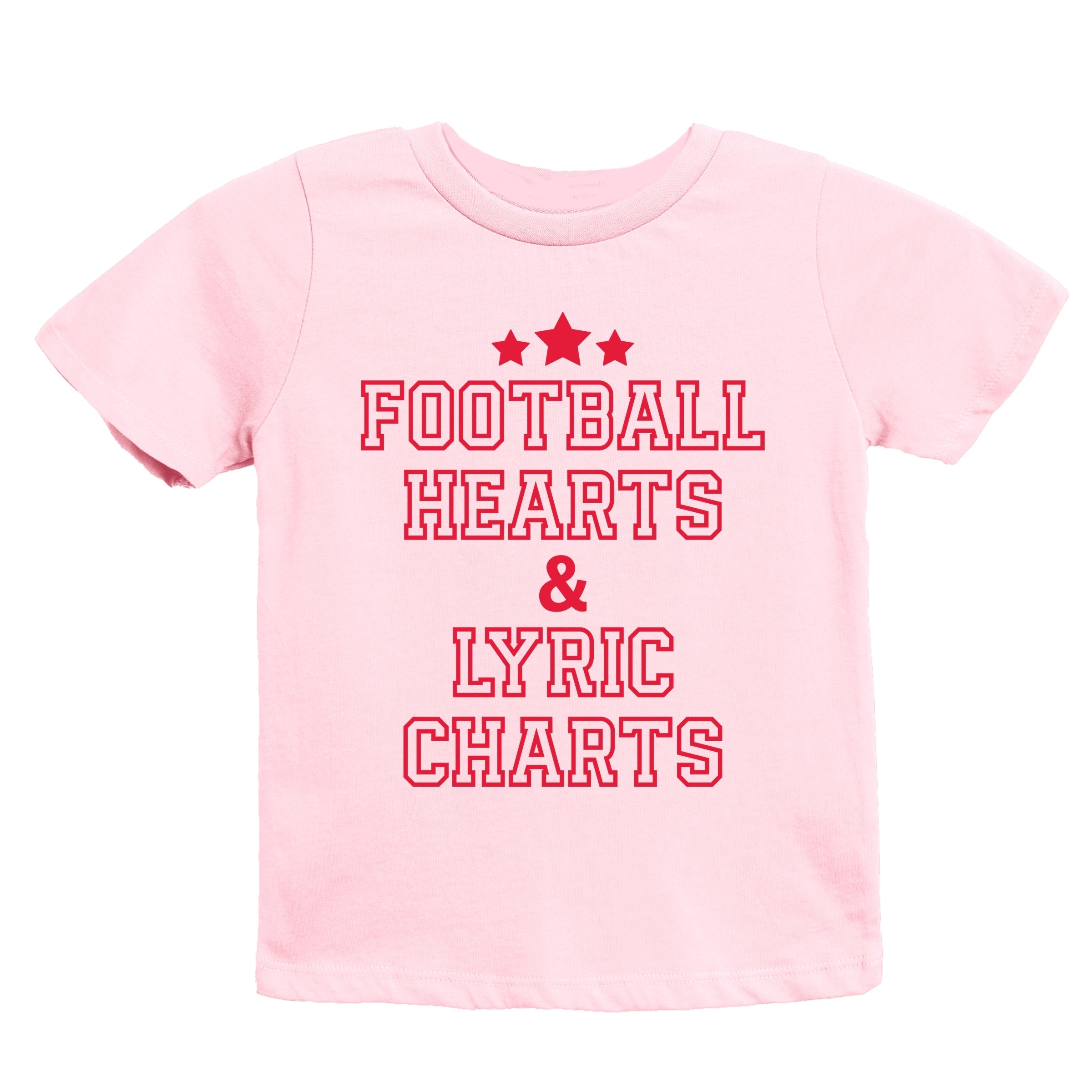 Football Hearts & Lyric Charts - Kids Youth Short Sleeve Tee and Toddler Short Sleeve Tee