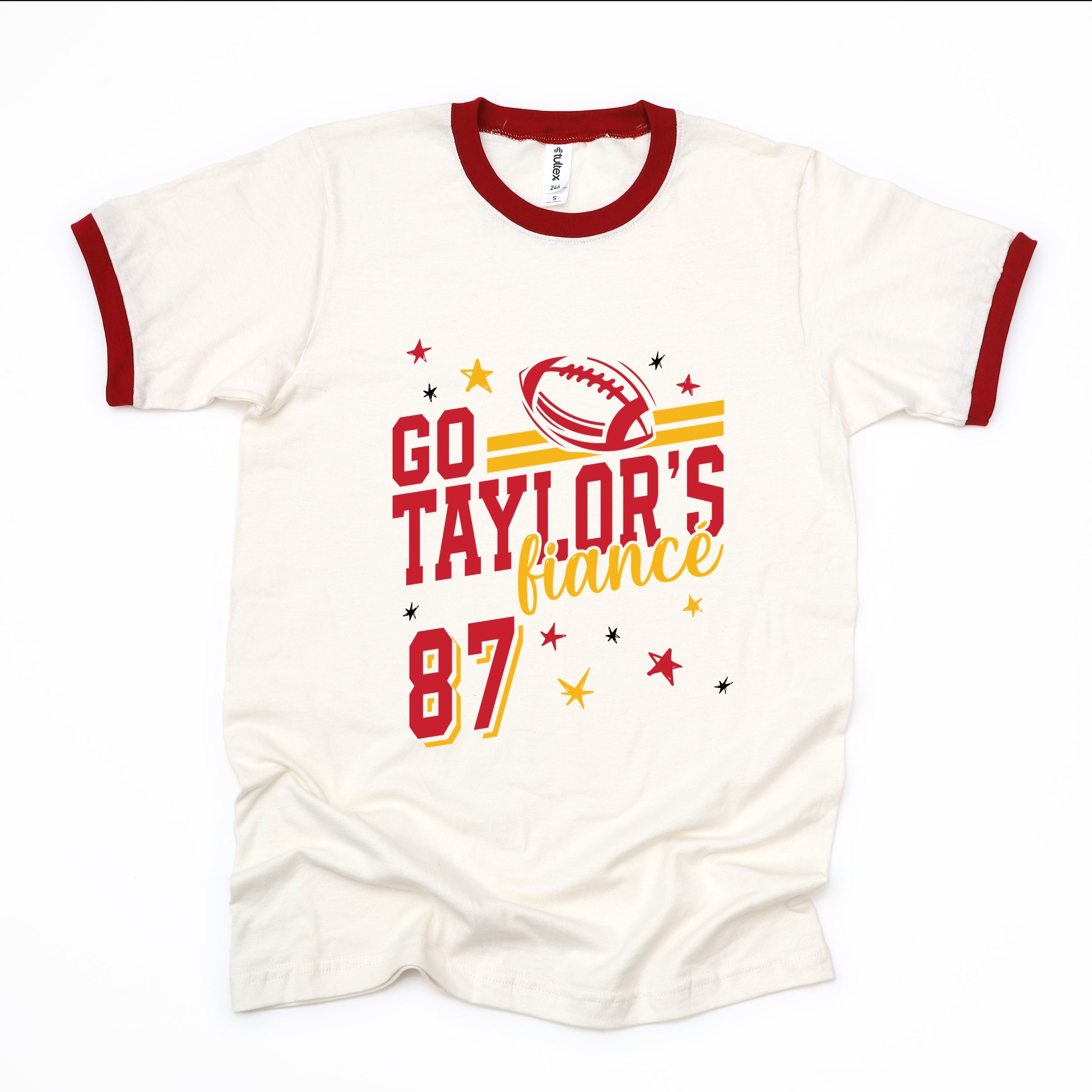 Go Taylor's Fiancé Red - Womens Ringer Tee