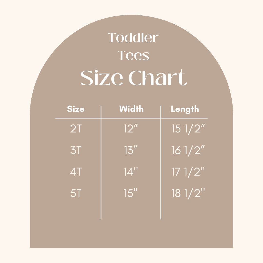 Toddler Short Sleeve Graphic T-Shirt - size guide