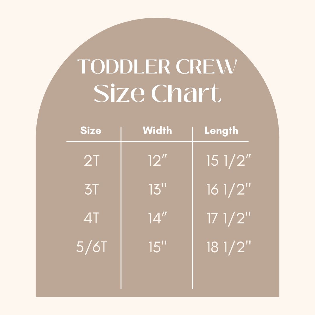 Toddler Short Sleeve Graphic T-Shirt - size guide