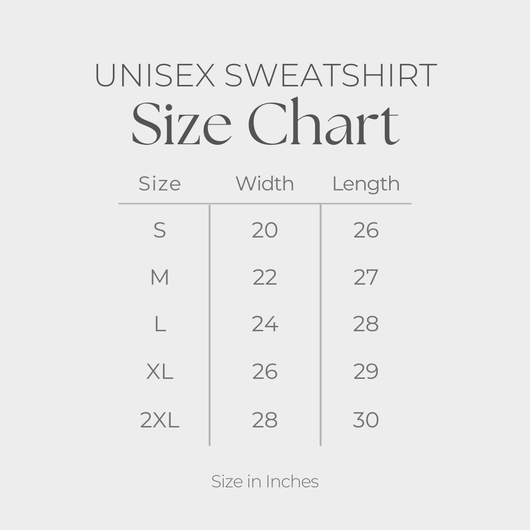 Women's Graphic Sweatshirt - size guide