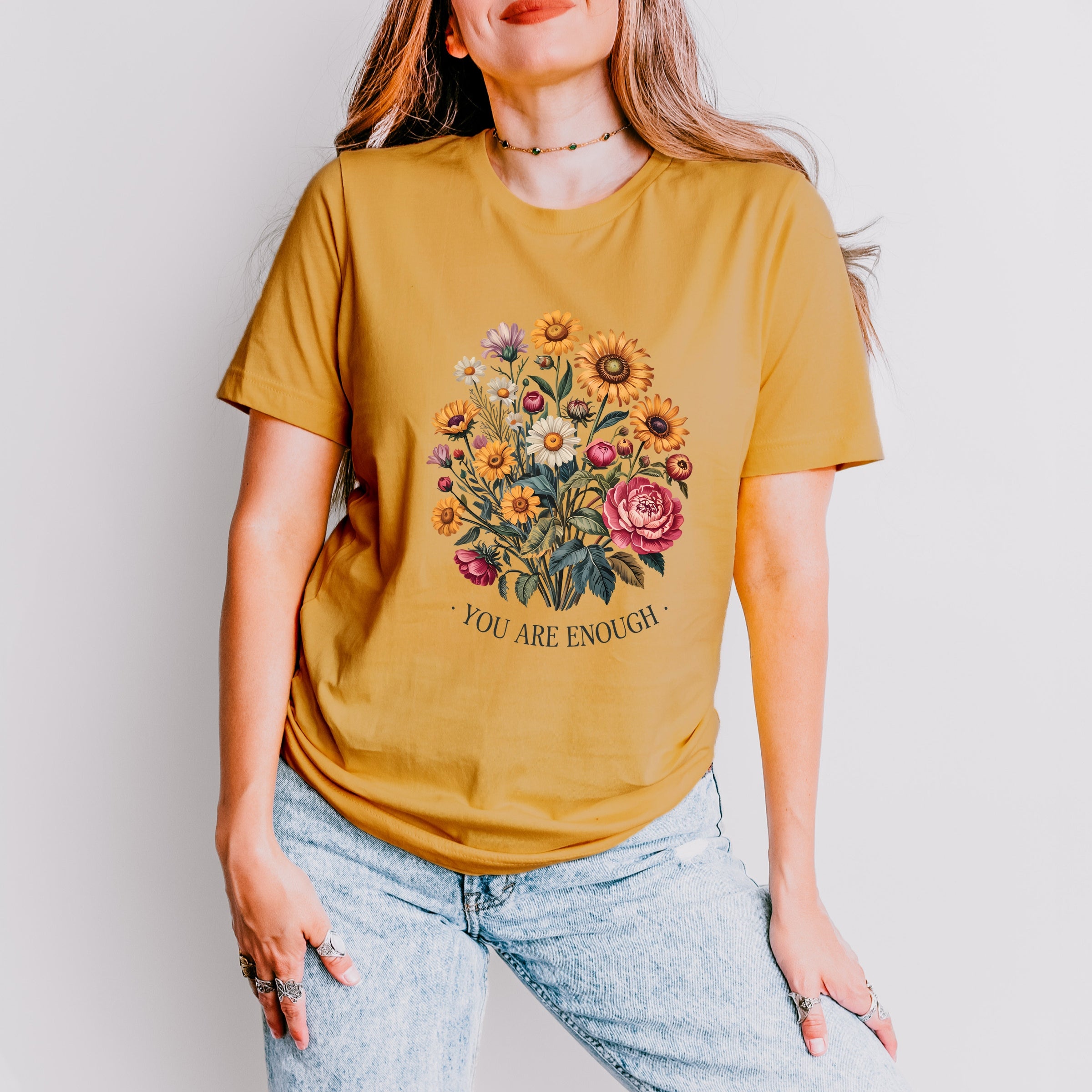 You Are Enough Bouquet - Short Sleeve Tee