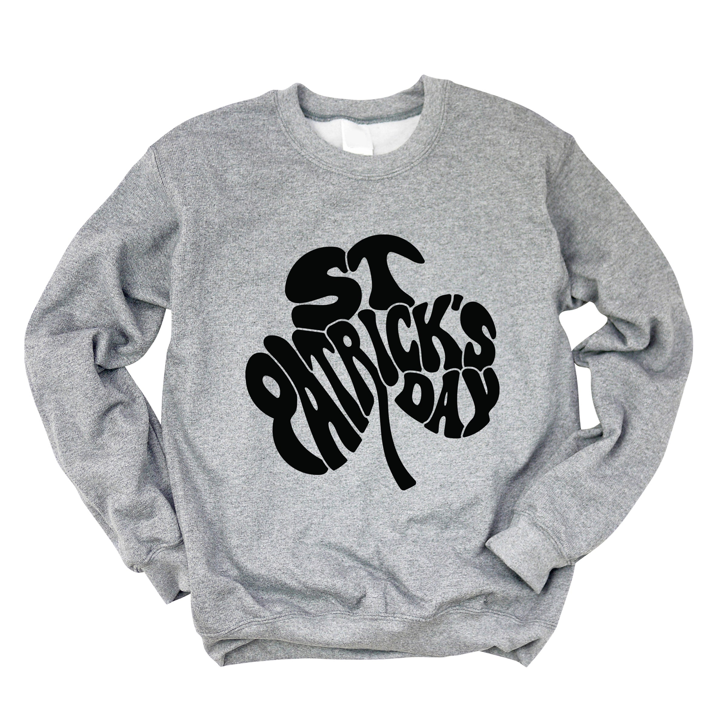 St. Patrick's Day Word Shamrock - Womens Graphic Sweatshirt