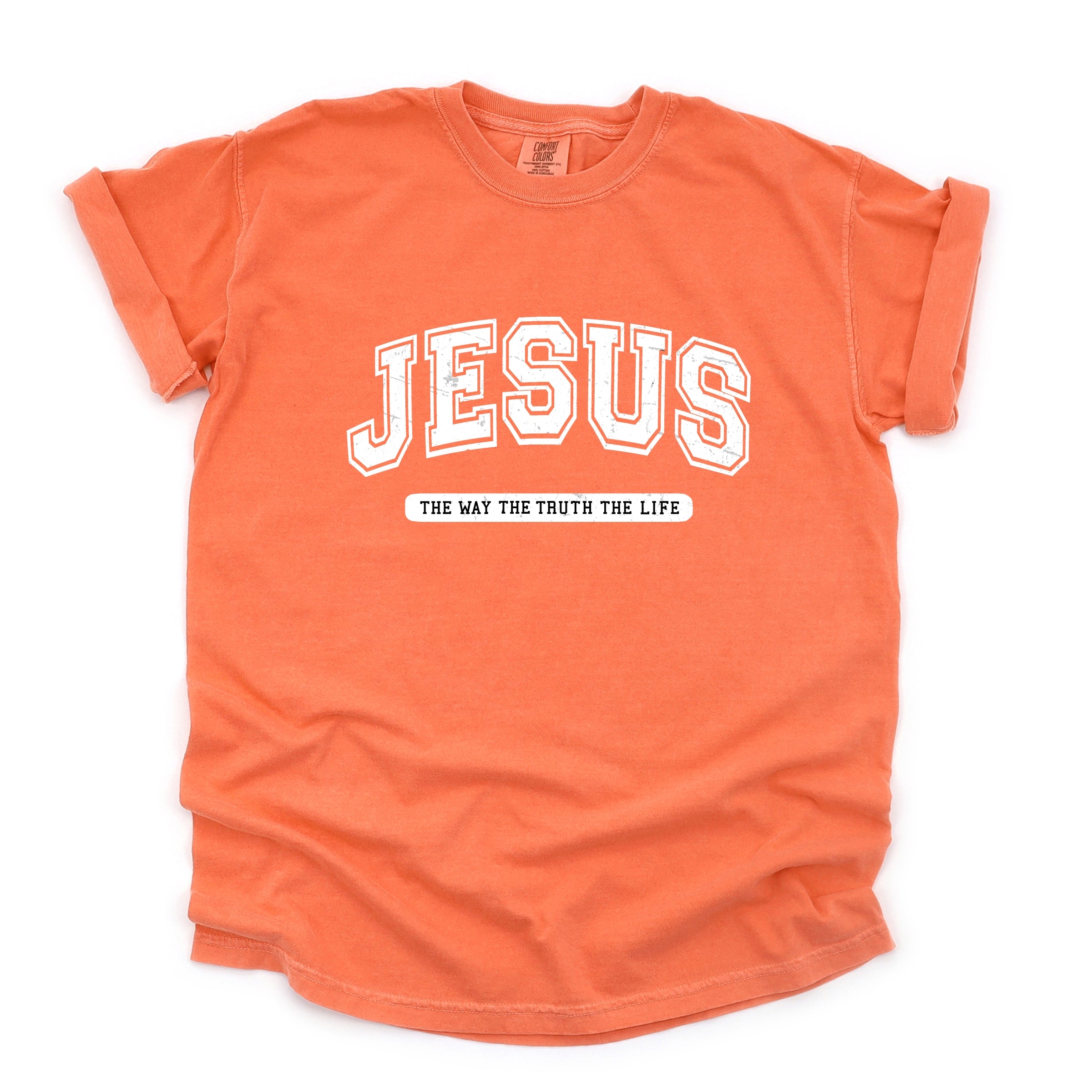 Jesus Varsity - Women's Garment Dyed Graphic T-Shirt