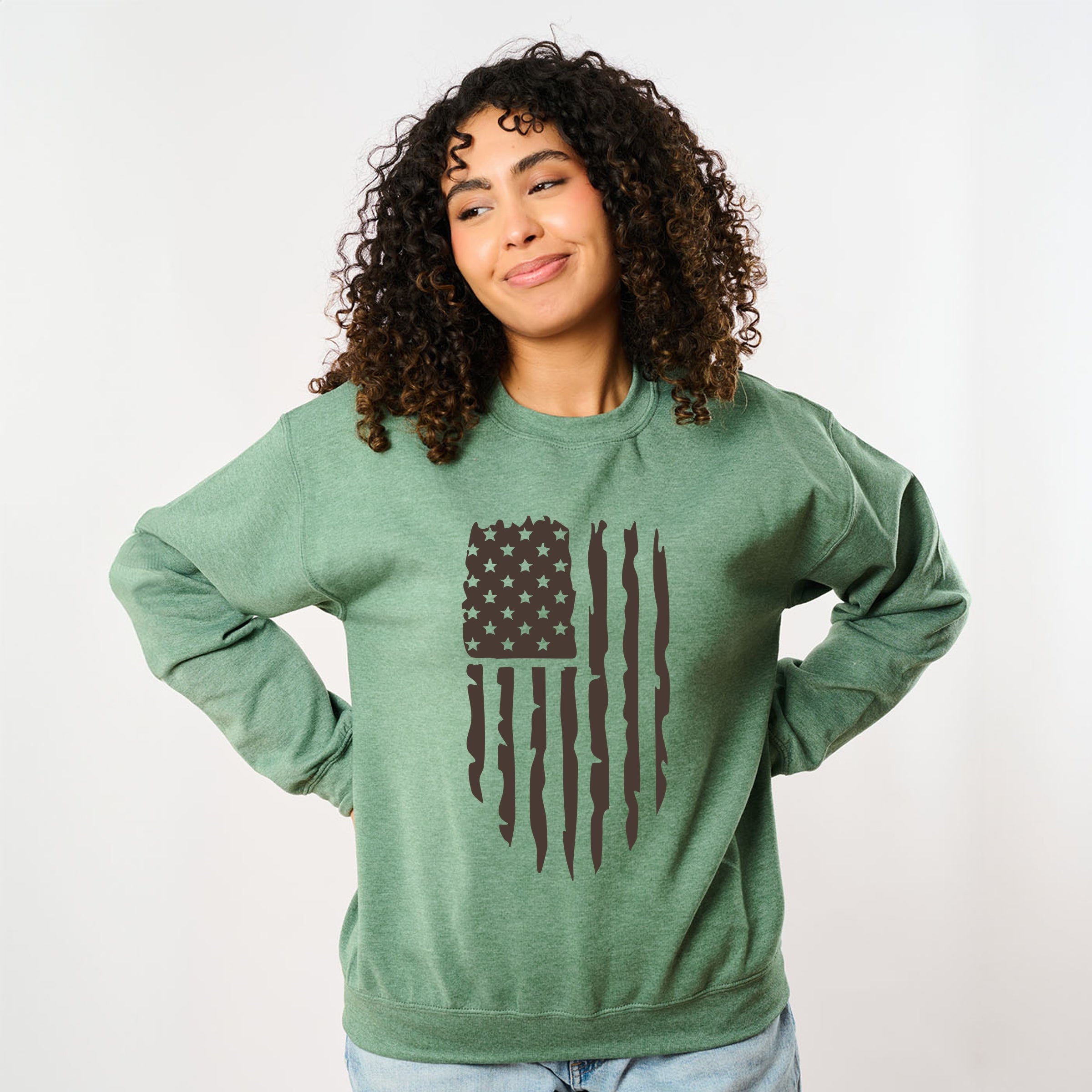 19952BRO_F-SWT Heather Green