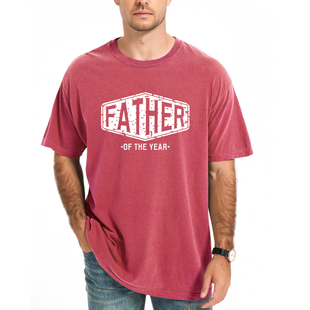 Vintage Father Of The Year | Men's Garment Dyed Tee