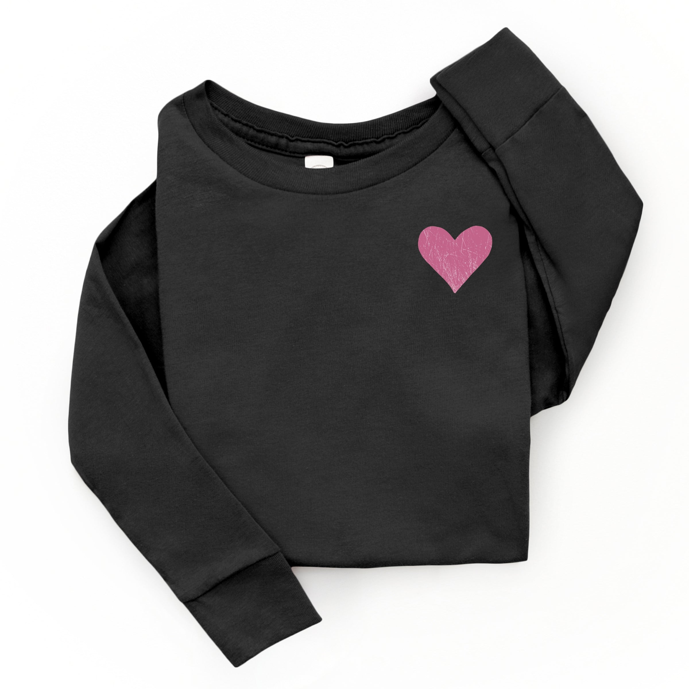 February Fourteenth Front And Back - Youth Long Sleeve Graphic T-Shirt