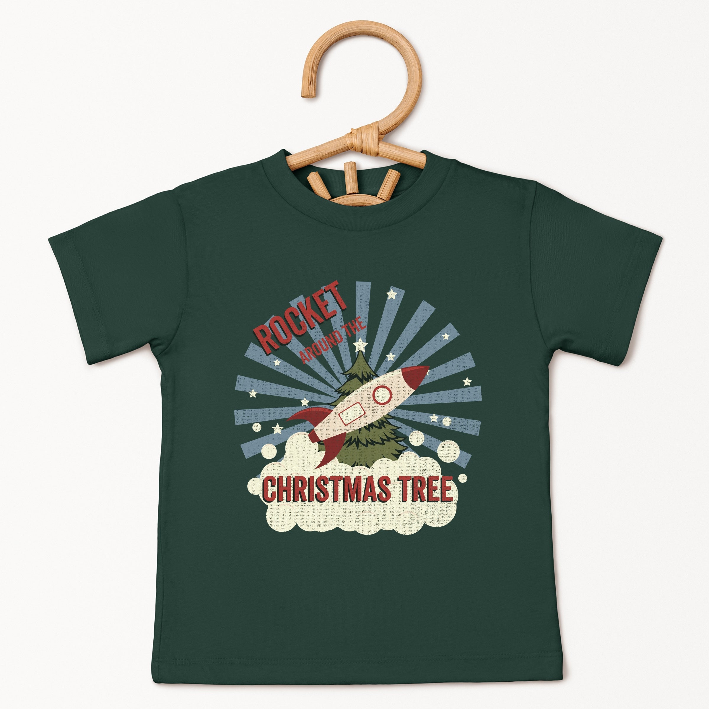 Rocket Around The Christmas Tree - Toddler Short Sleeve Graphic T-Shirt