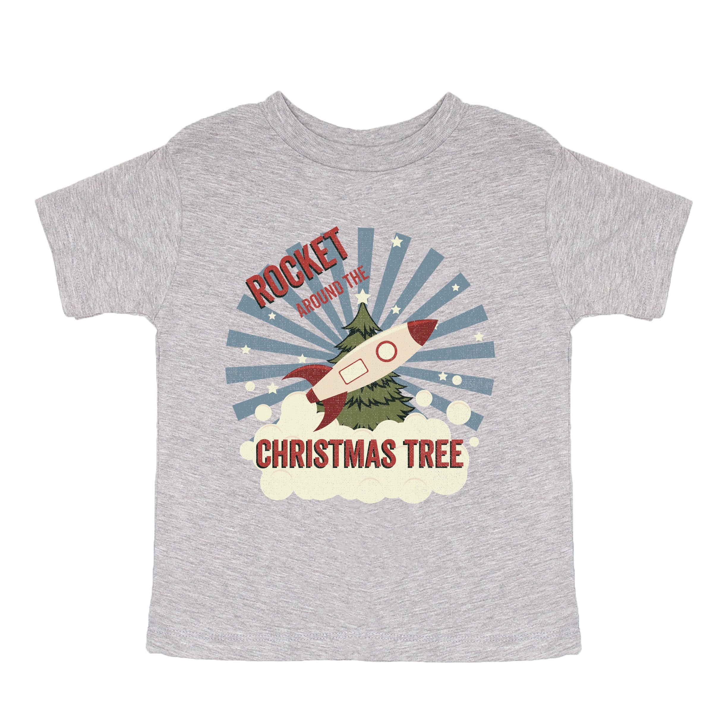 Rocket Around The Christmas Tree - Toddler Short Sleeve Graphic T-Shirt