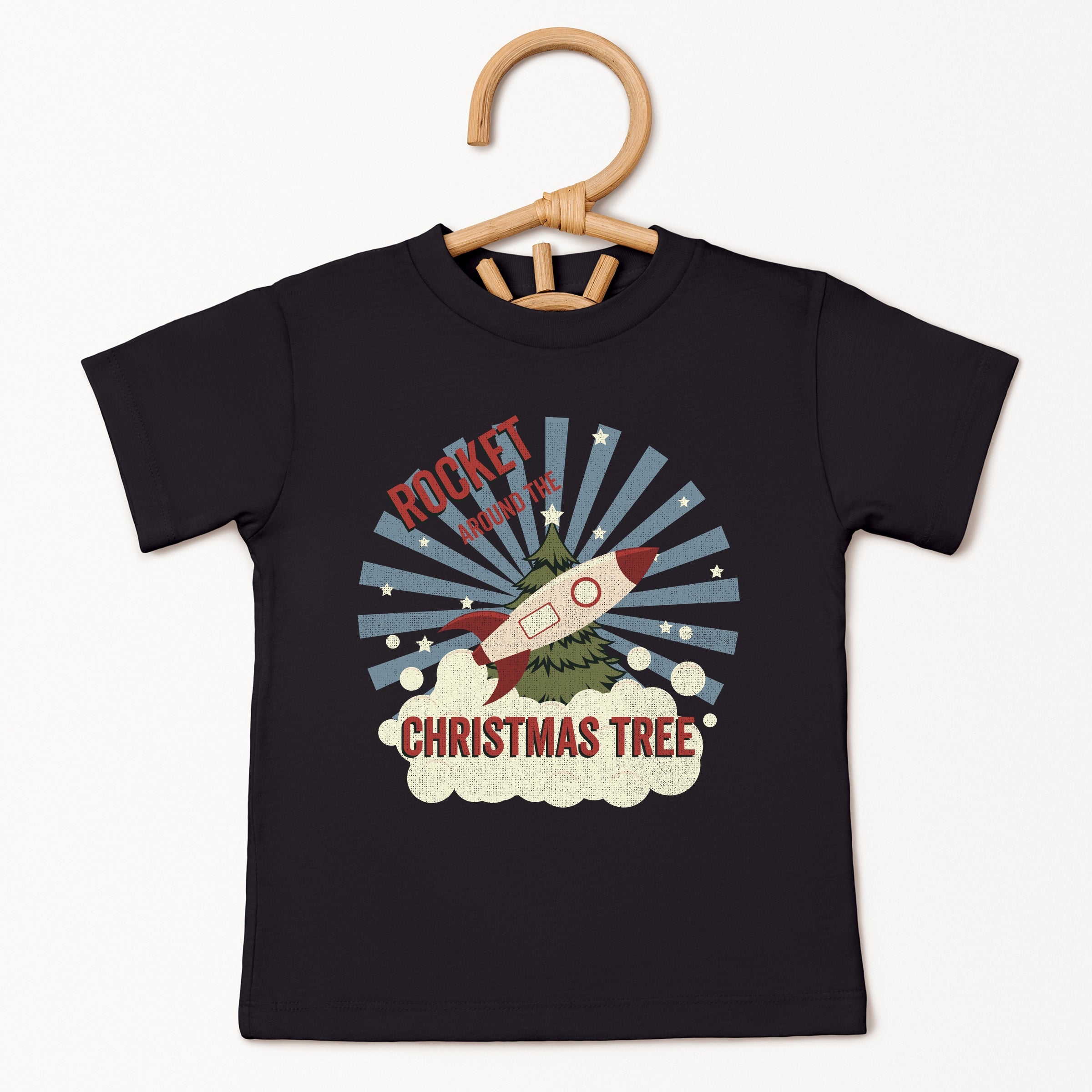 Rocket Around The Christmas Tree - Toddler Short Sleeve Graphic T-Shirt