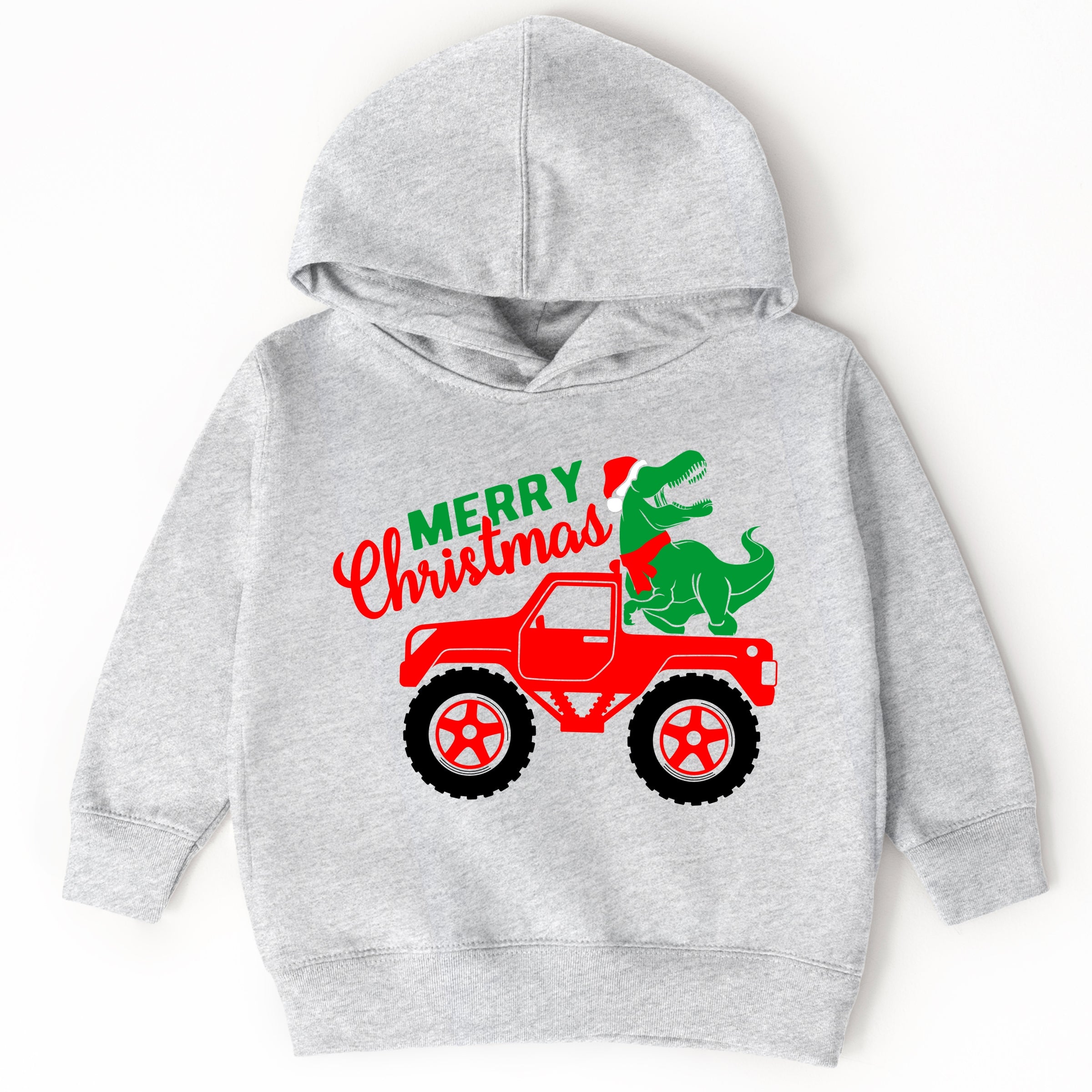 Christmas Dino Truck - Toddler Hoodie