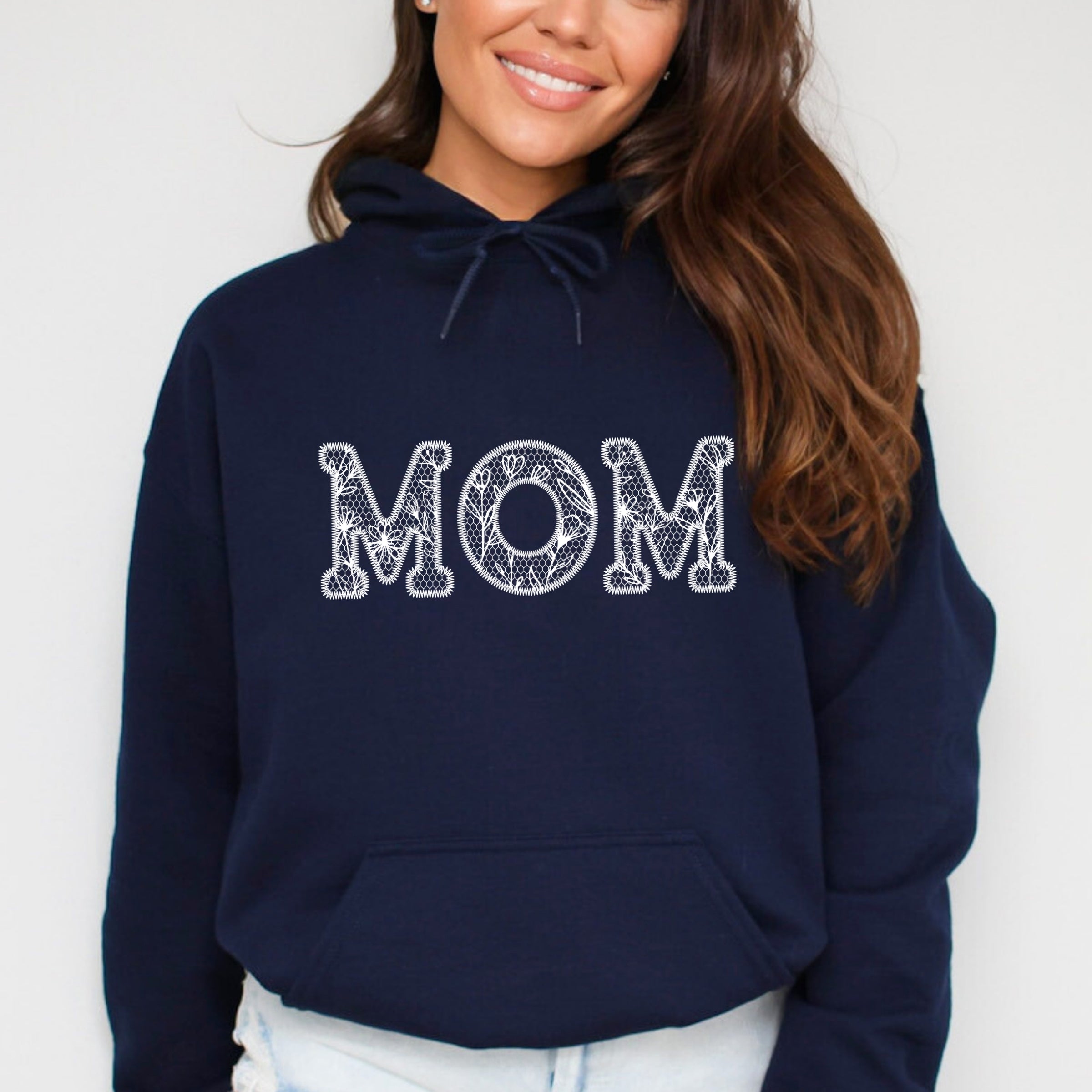 Mom Faux Lace - Women's Graphic Hoodie