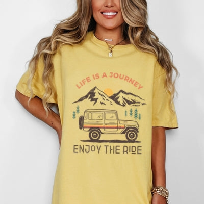 Life Is A Journey | Garment Dyed Short Sleeve Tee