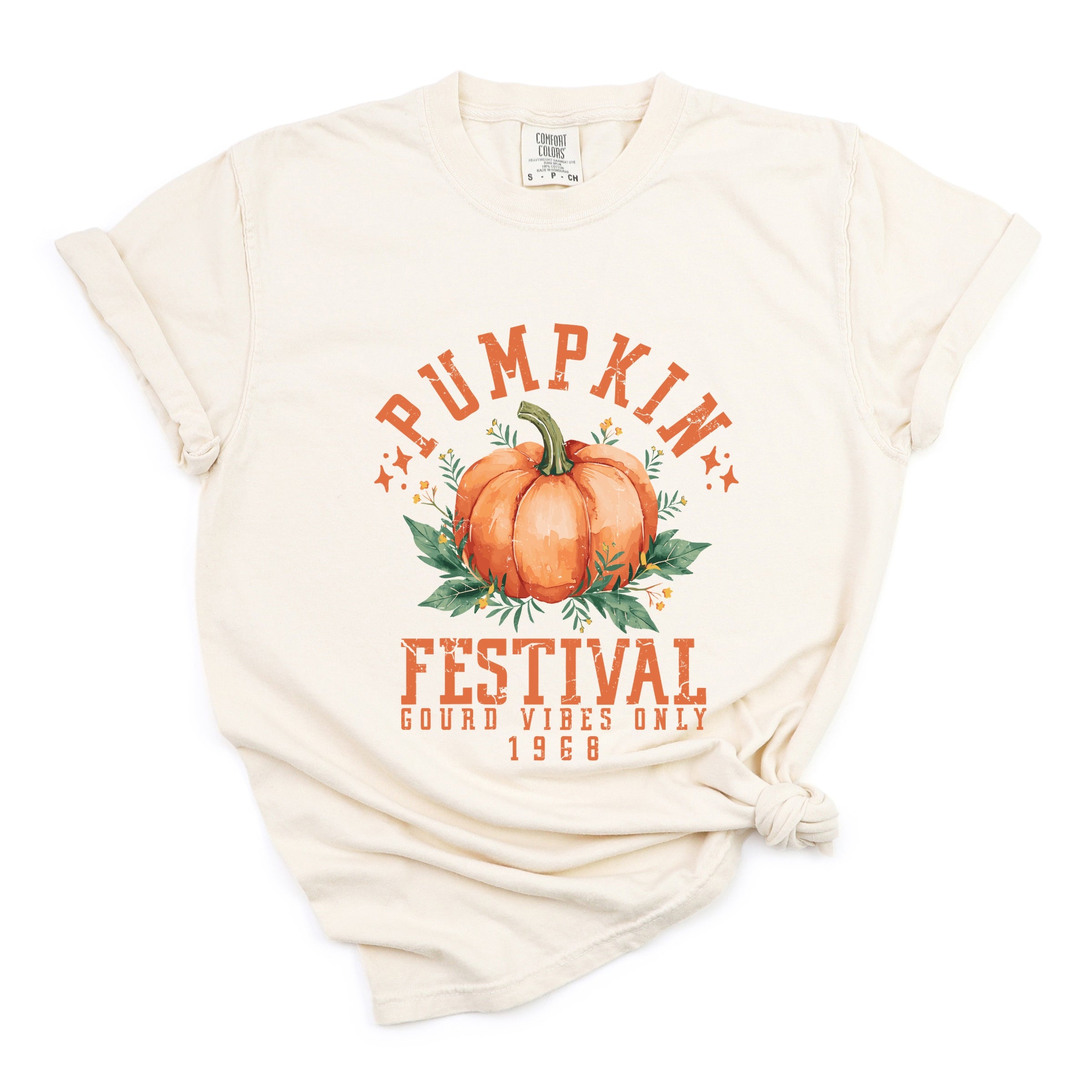 Pumpkin Festival Gourd Vibes - Women's Garment Dyed Graphic T-Shirt