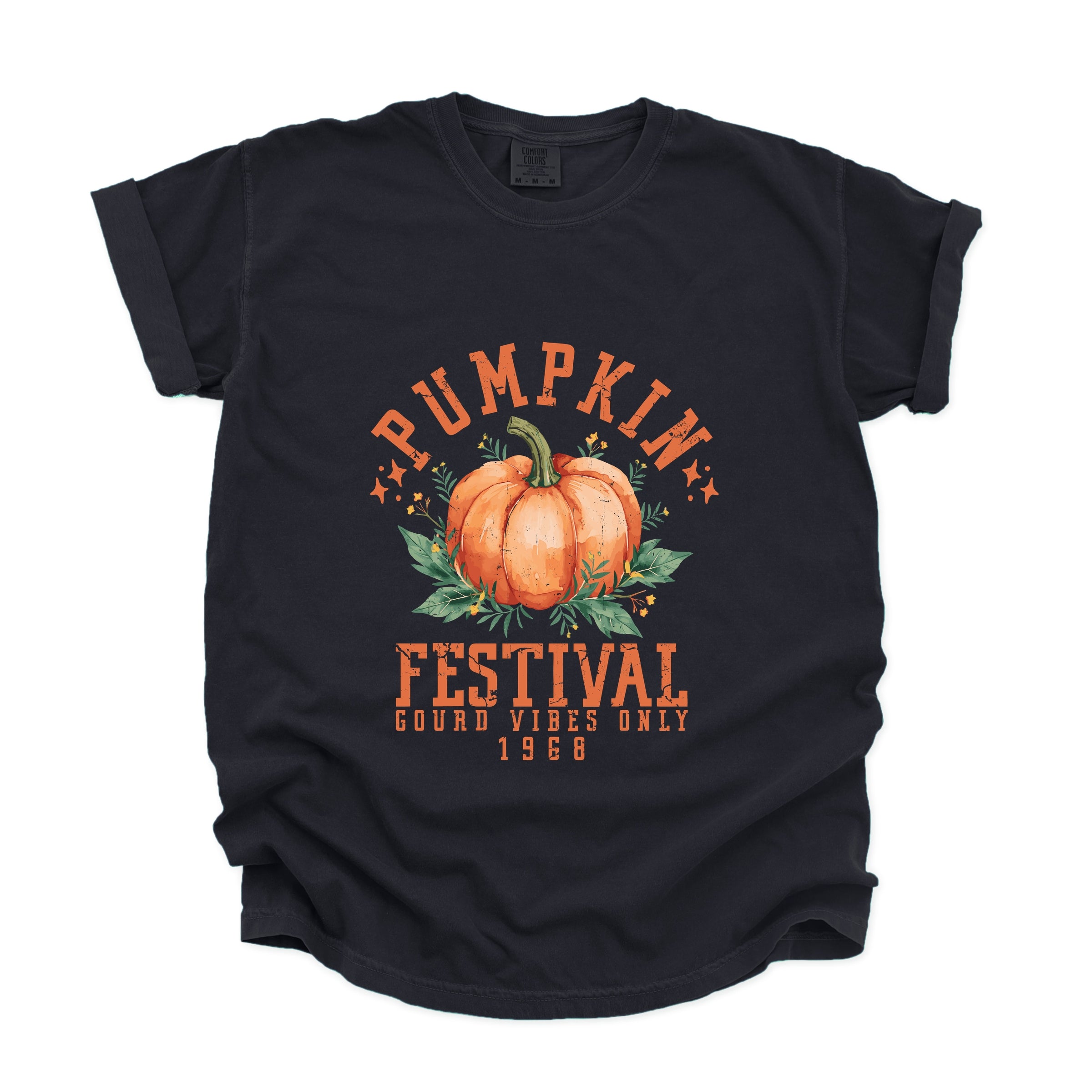Pumpkin Festival Gourd Vibes - Women's Garment Dyed Graphic T-Shirt