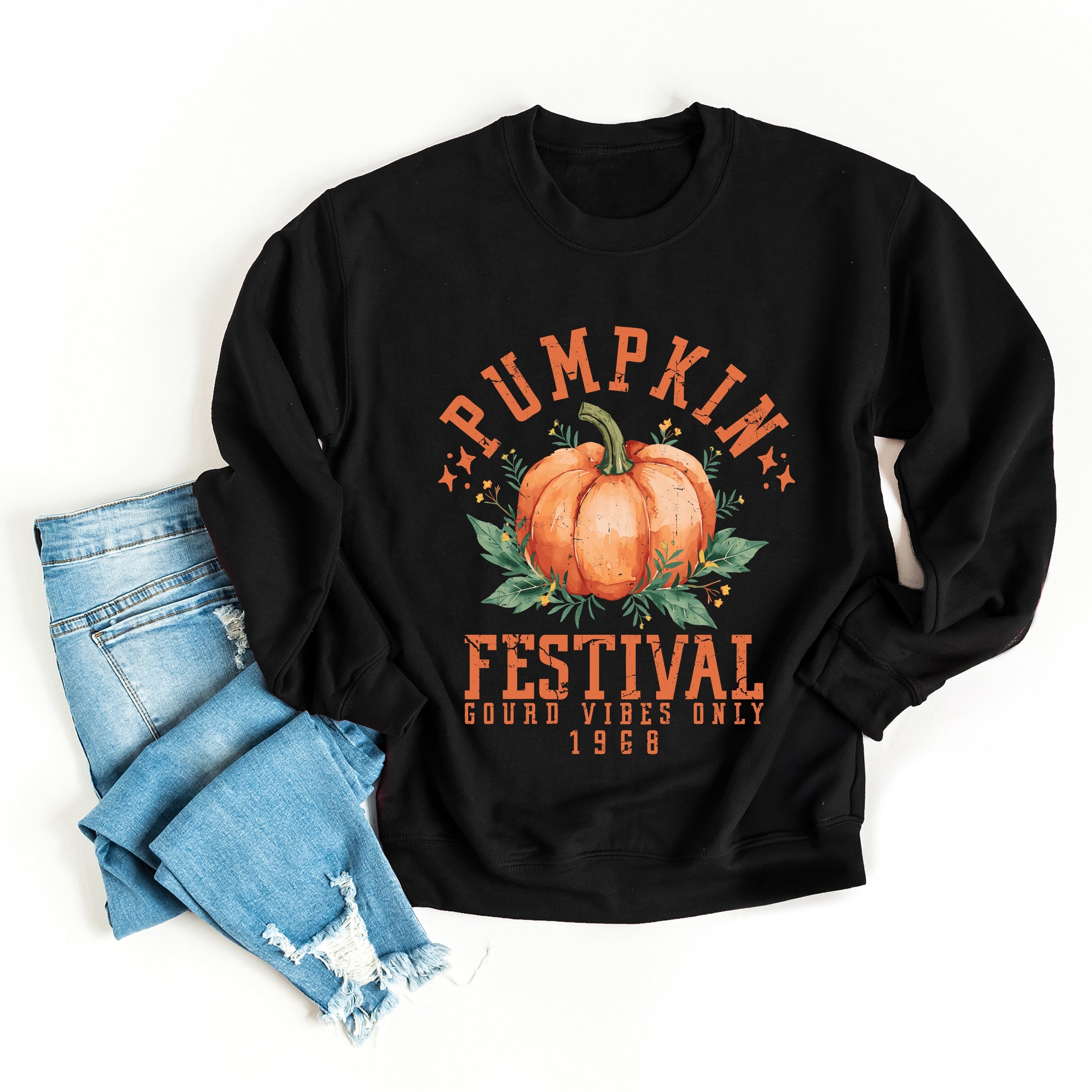 Pumpkin Festival Gourd Vibes - Women's Graphic Sweatshirt