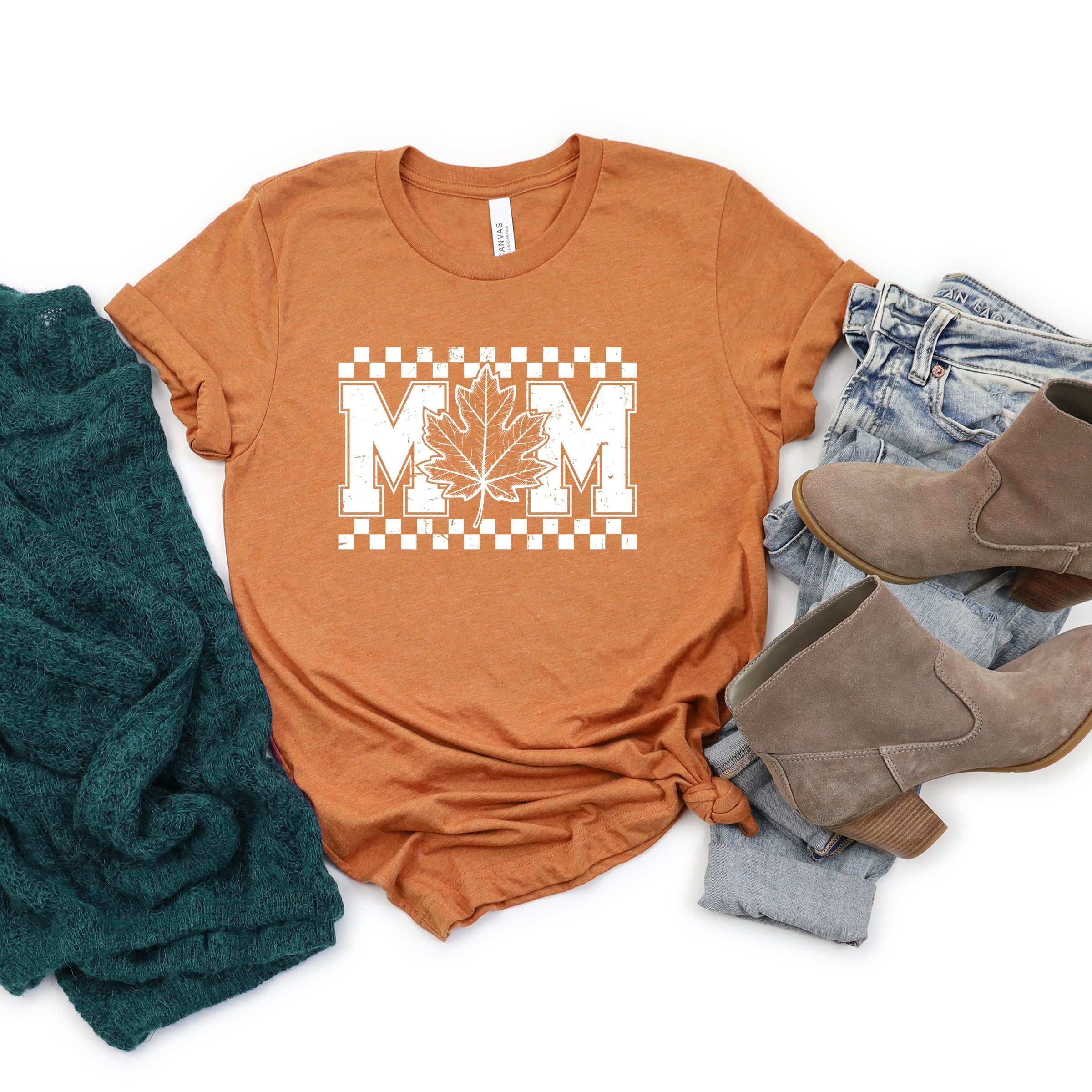 Mom Fall Leaf - Women's Short Sleeve Graphic T-Shirt