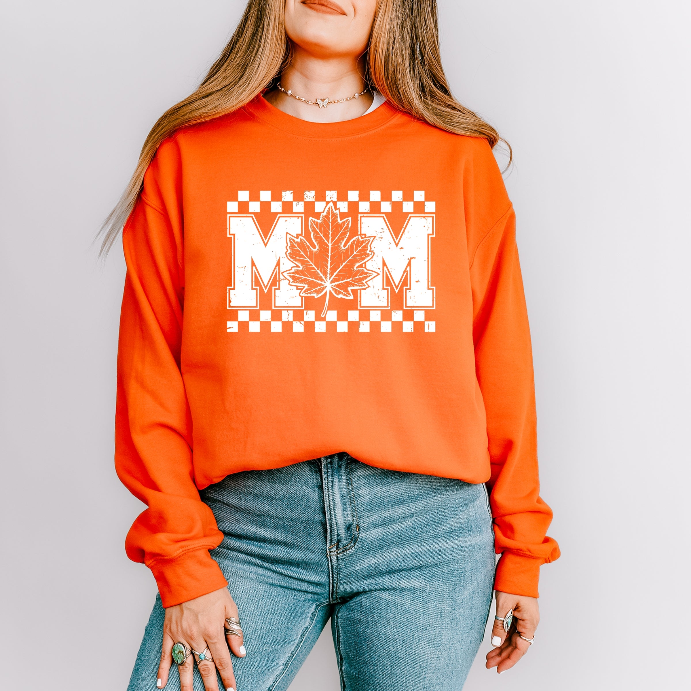 Mom Fall Leaf - Women's Graphic Sweatshirt