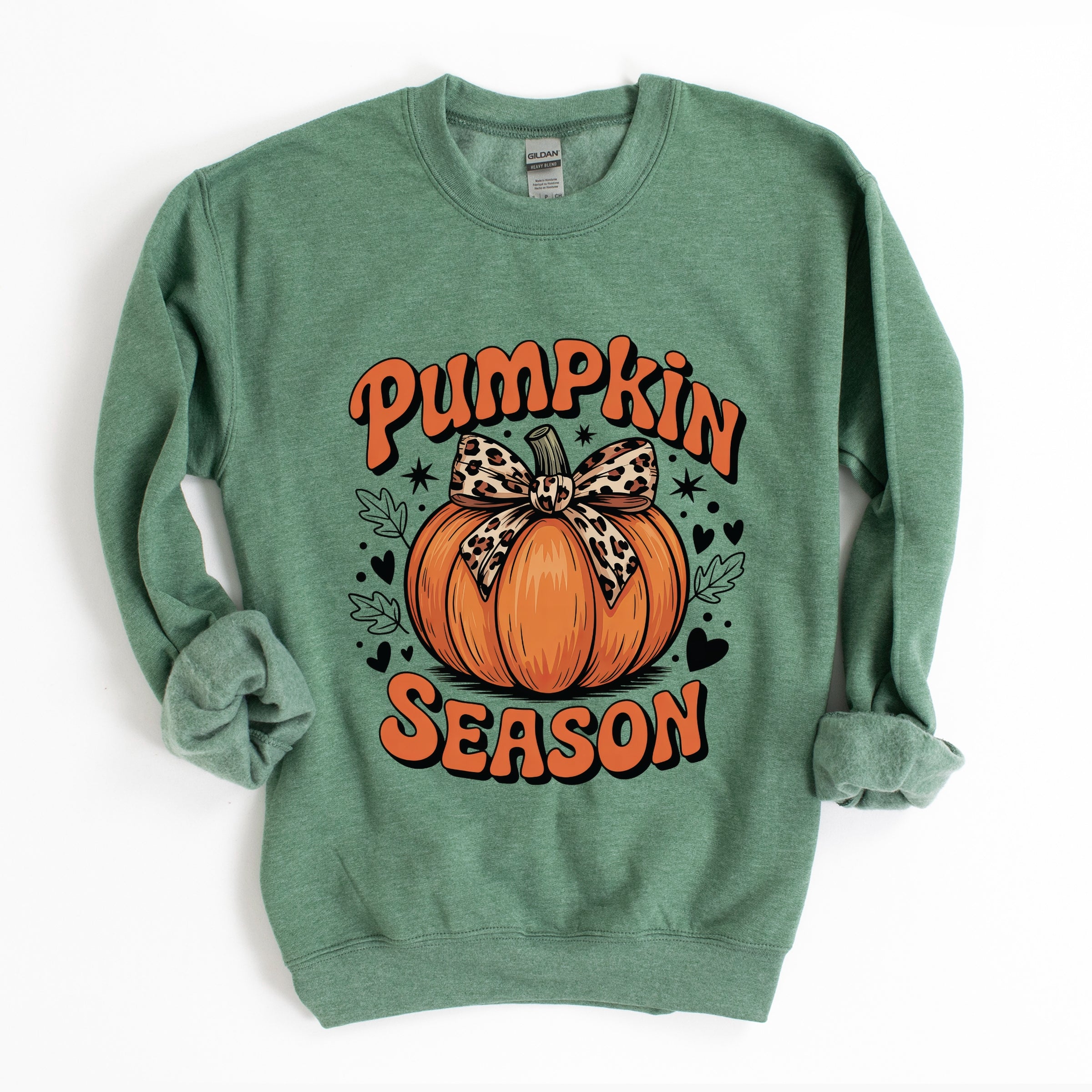 Coquette Pumpkin Season Leopard - Womens Graphic Sweatshirt