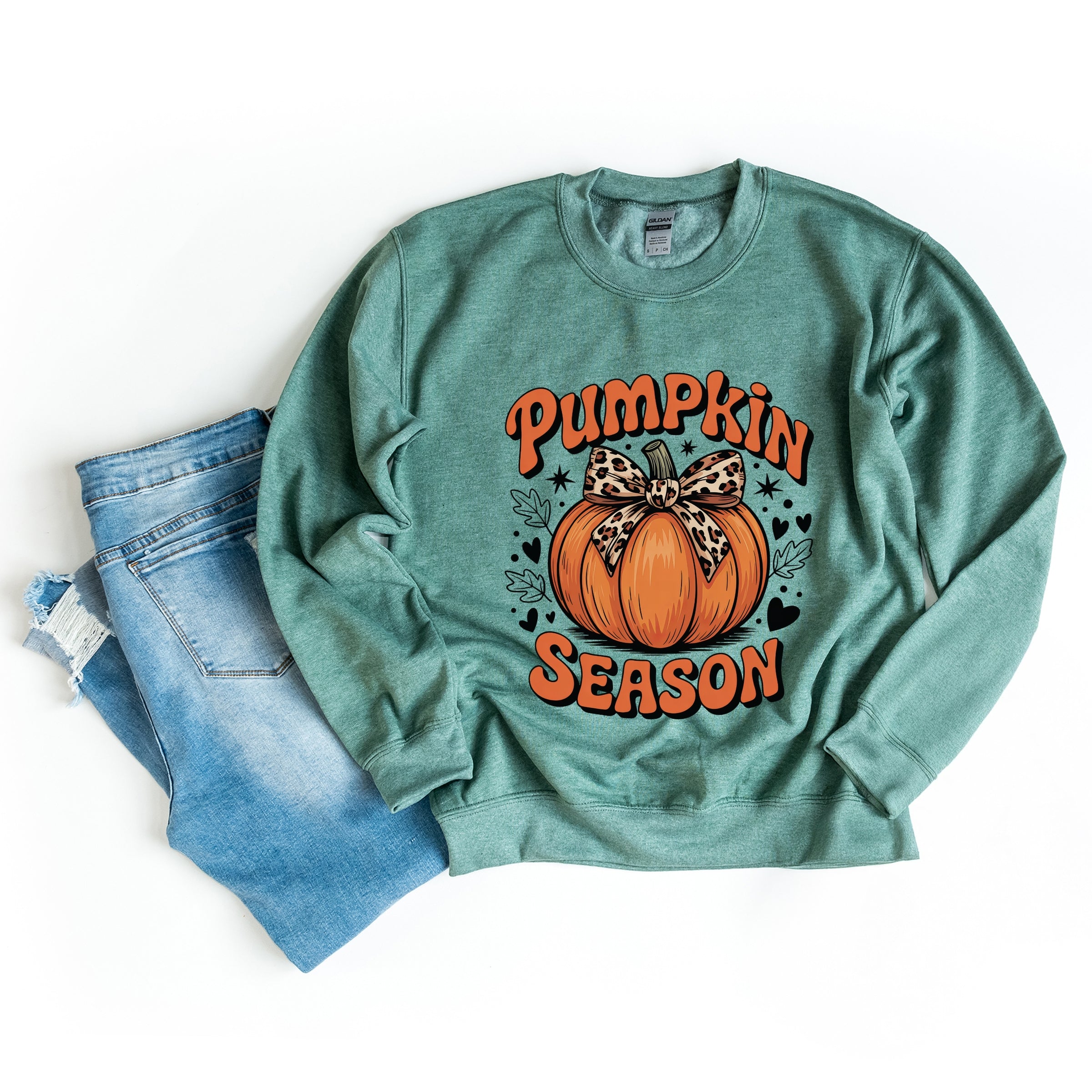 Coquette Pumpkin Season Leopard - Womens Graphic Sweatshirt