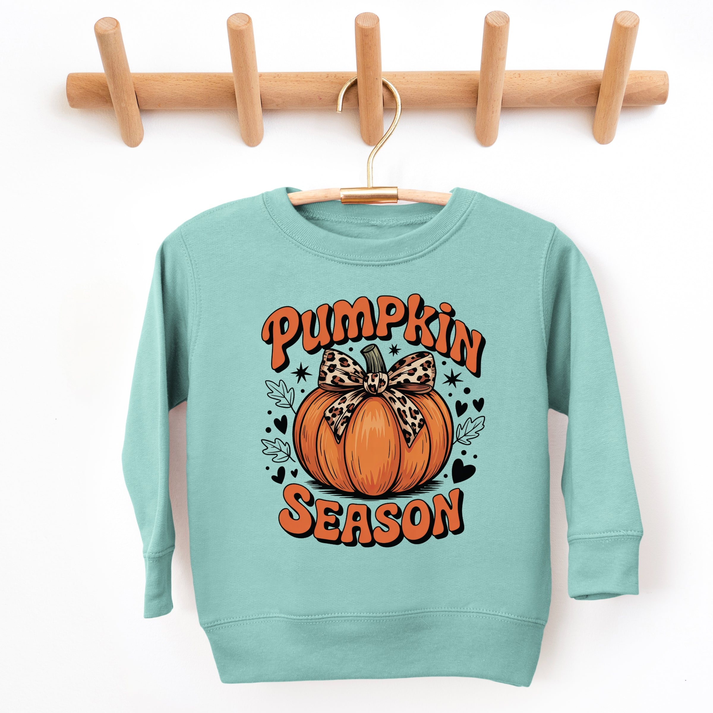 Coquette Pumpkin Season Leopard - Toddler Graphic Sweatshirt