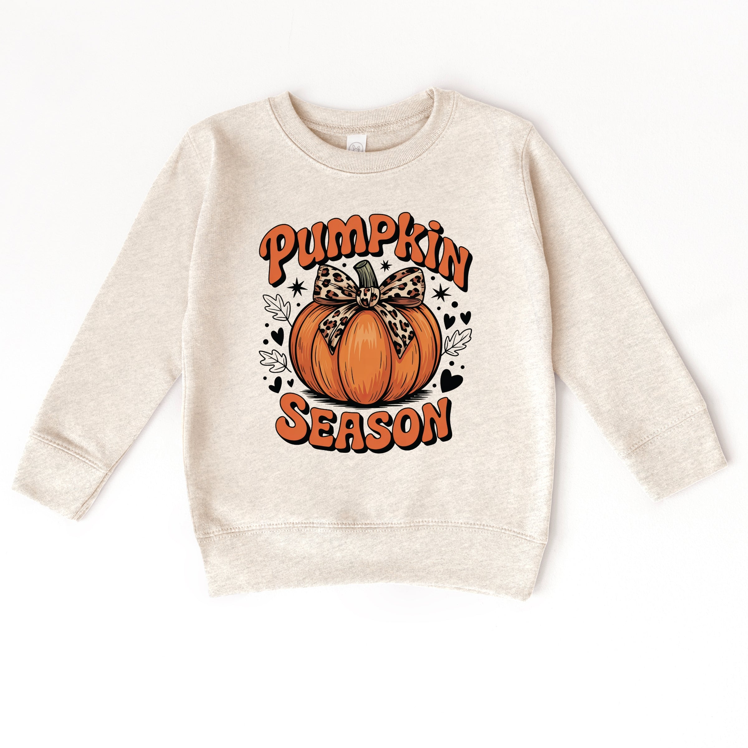 Coquette Pumpkin Season Leopard - Toddler Graphic Sweatshirt