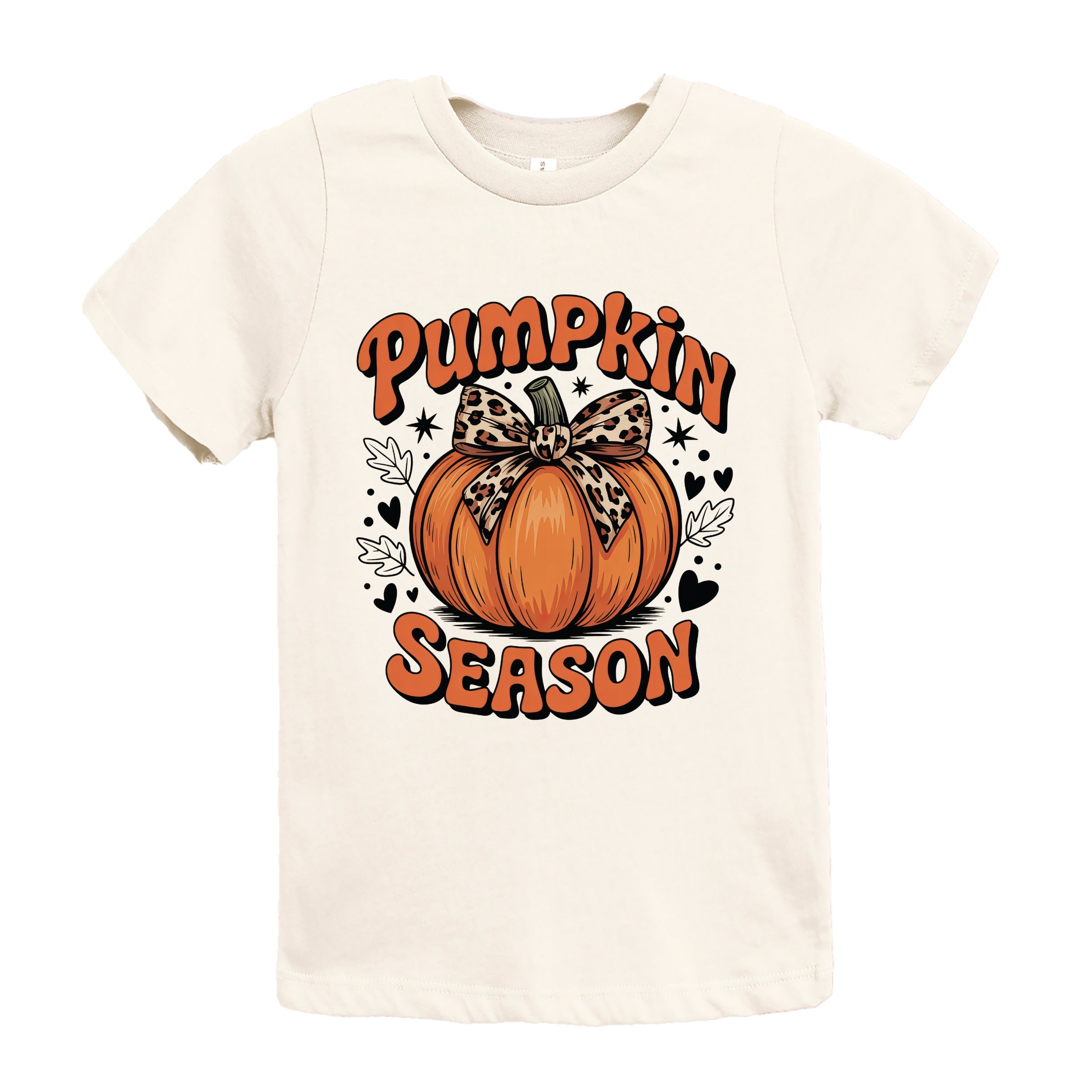 Coquette Pumpkin Season Leopard - Youth Short Sleeve Graphic T-Shirt