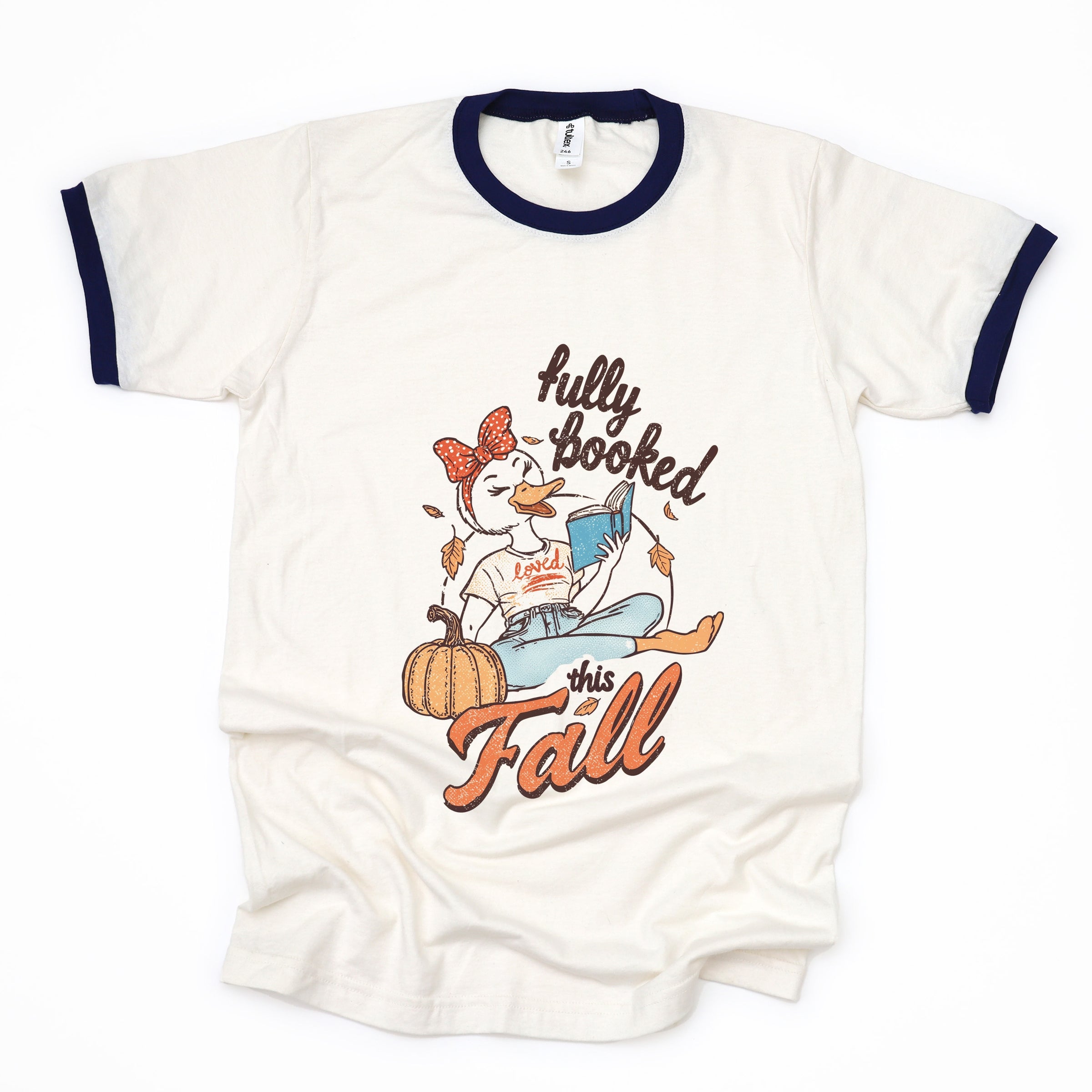 Fully Booked This Fall - Women's Ringer Graphic T-Shirt