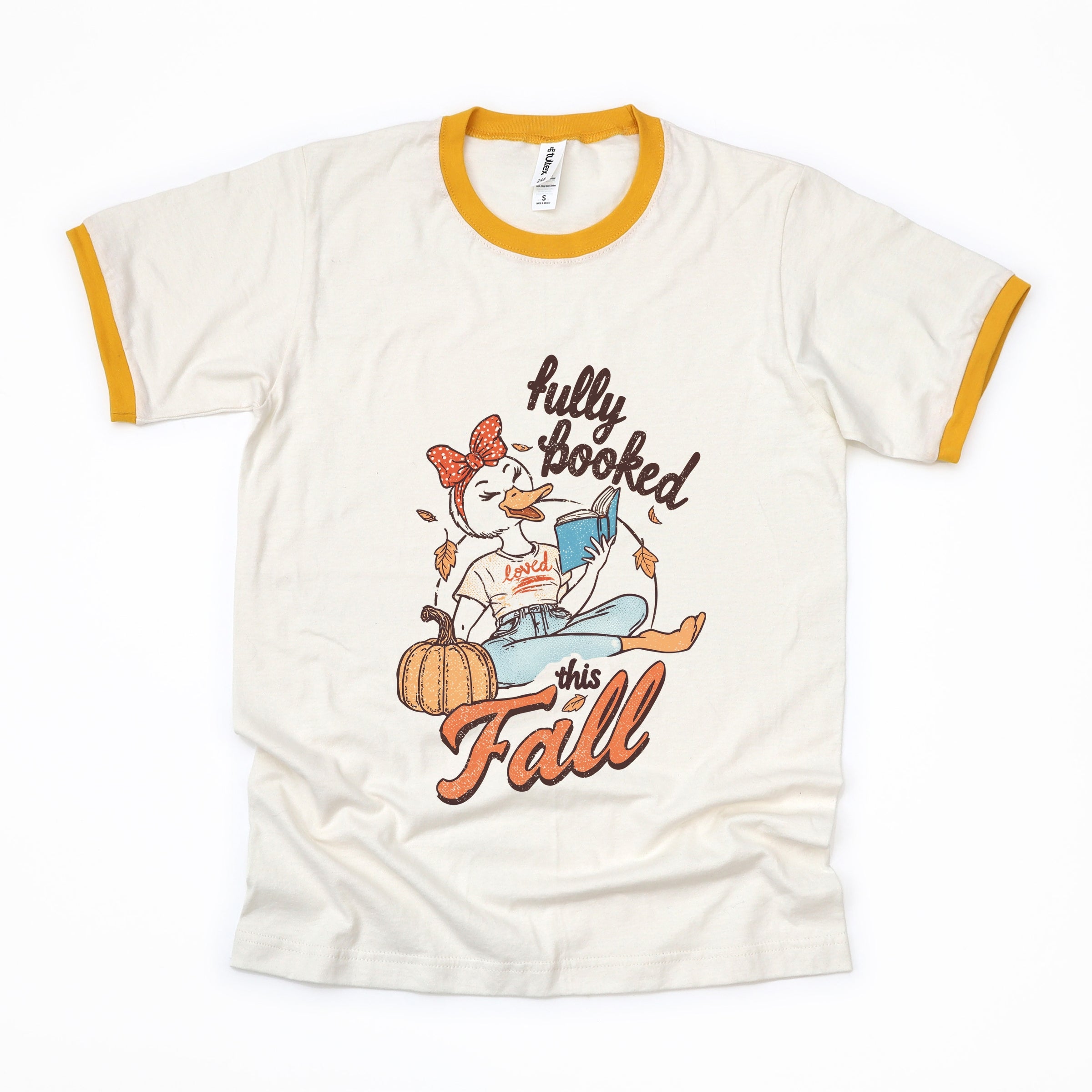 Fully Booked This Fall - Women's Ringer Graphic T-Shirt