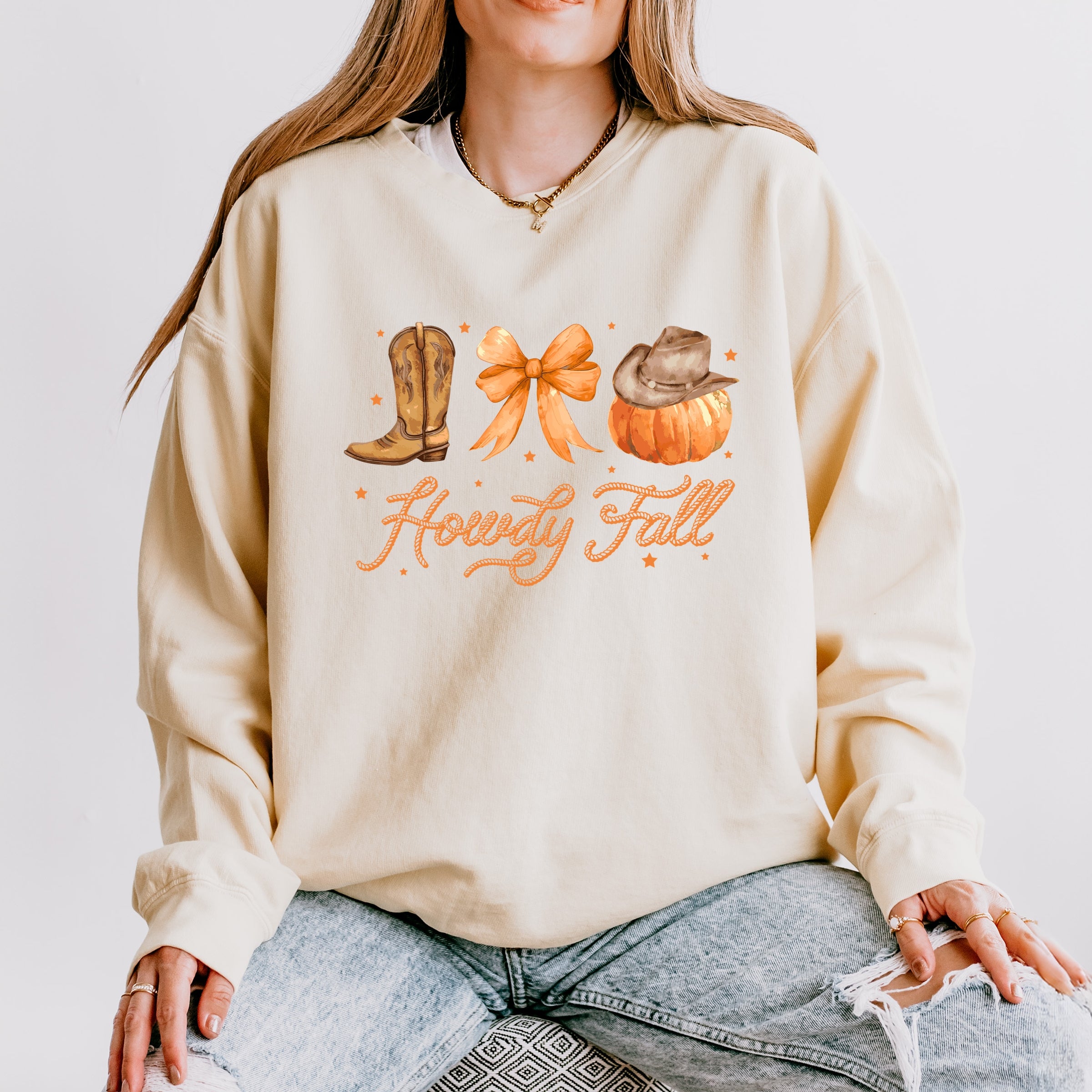 Coquette Howdy Fall - Women's Lightweight Garment Dyed Sweatshirt