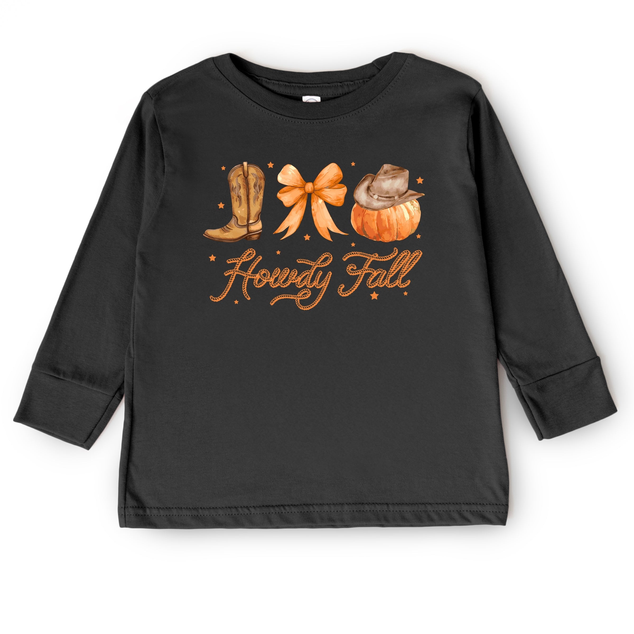Coquette Howdy Fall - Youth Long Sleeve Graphic T-Shirt and Toddler Long Sleeve Graphic Tee