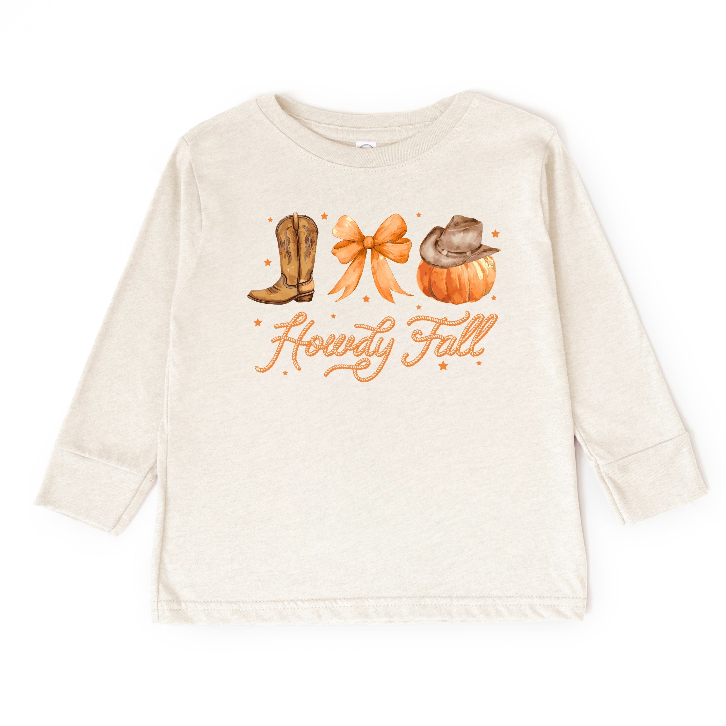 Coquette Howdy Fall - Youth Long Sleeve Graphic T-Shirt and Toddler Long Sleeve Graphic Tee