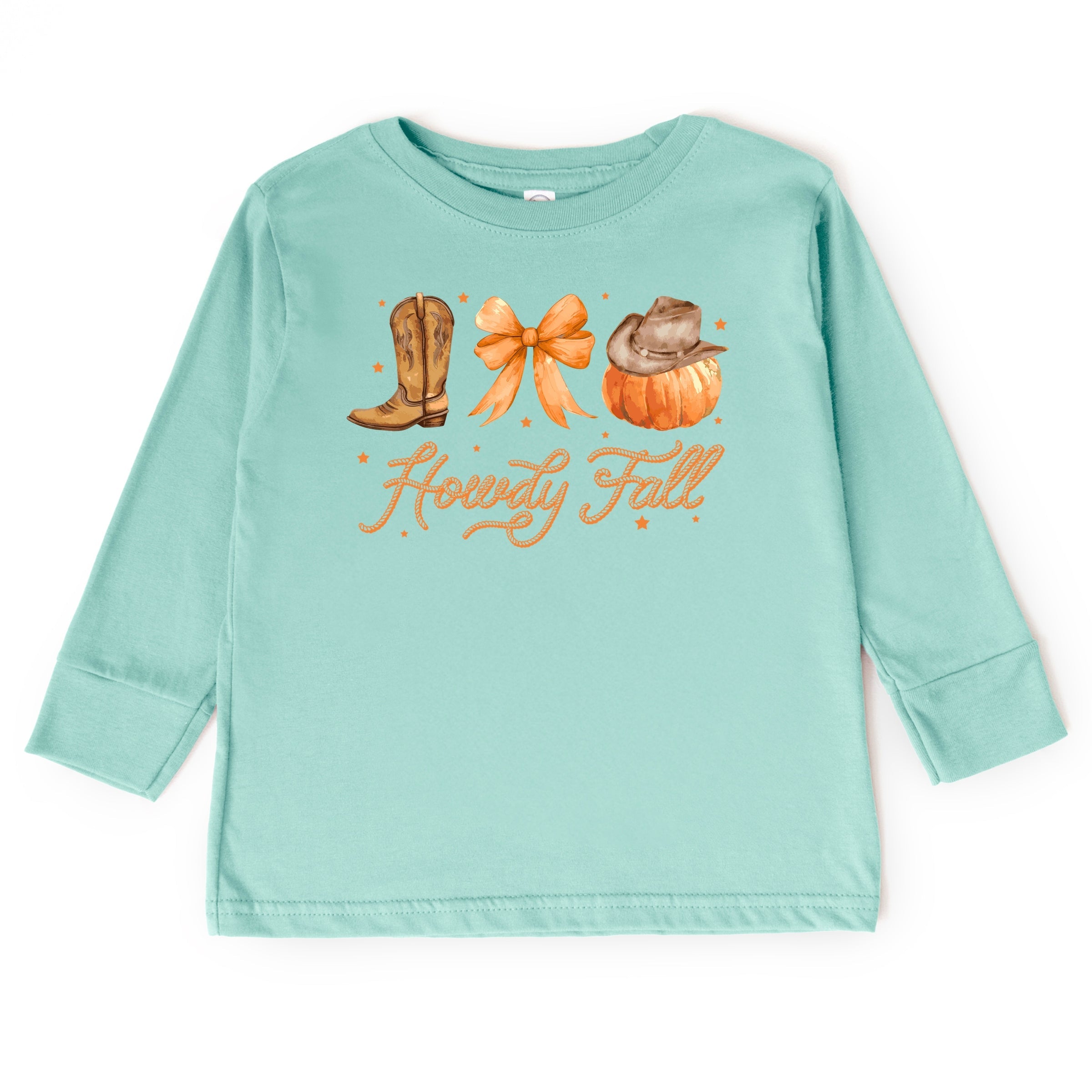Coquette Howdy Fall - Youth Long Sleeve Graphic T-Shirt and Toddler Long Sleeve Graphic Tee