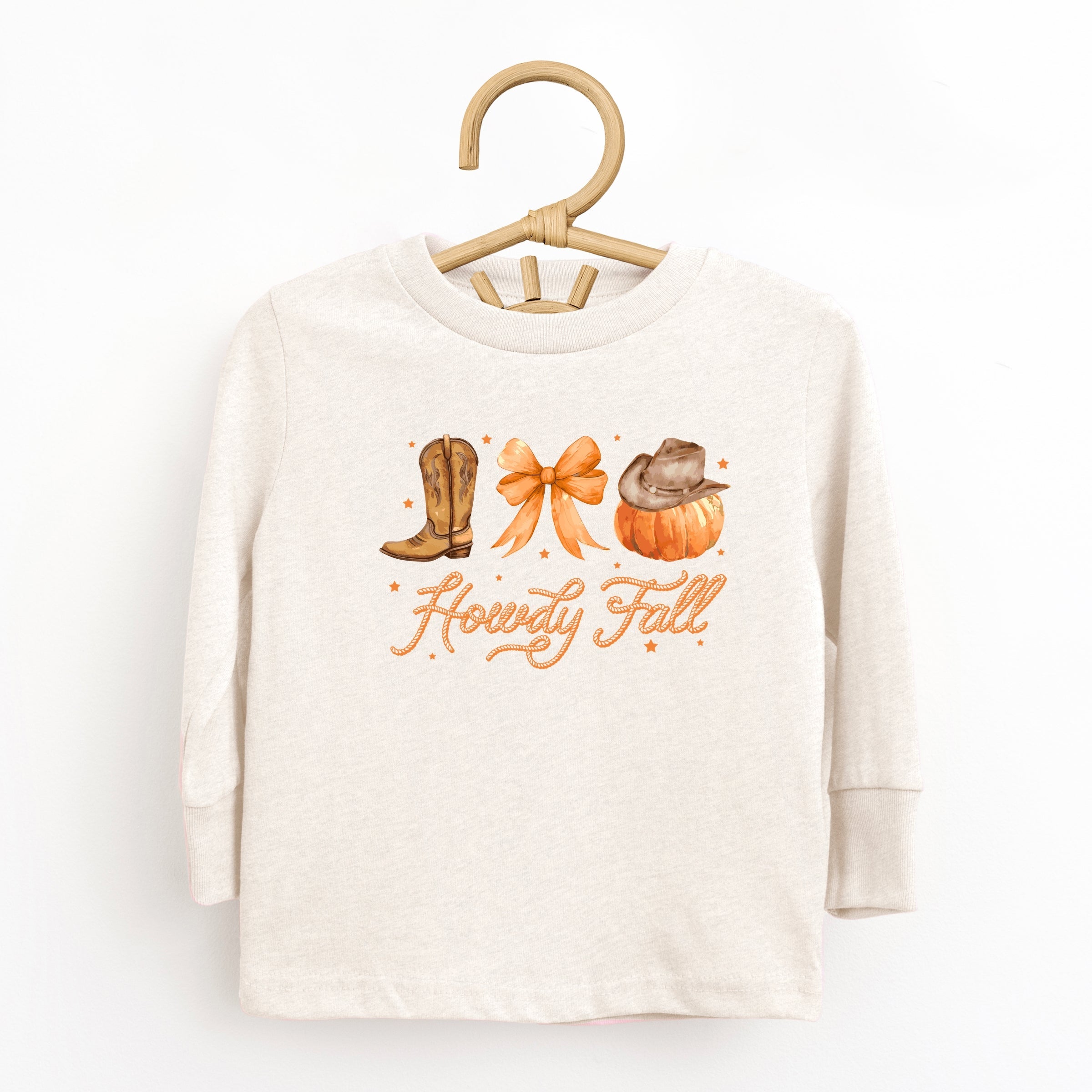 Coquette Howdy Fall - Youth Long Sleeve Graphic T-Shirt and Toddler Long Sleeve Graphic Tee