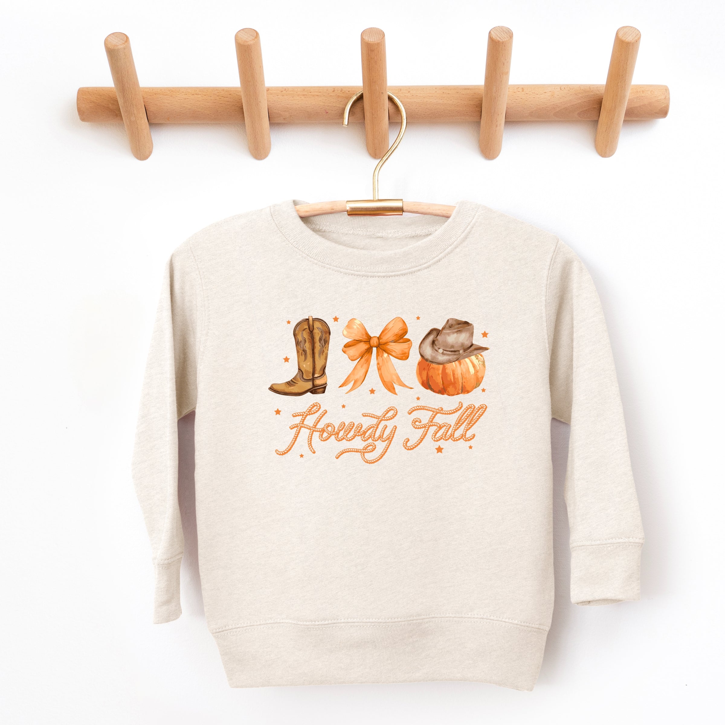 Coquette Howdy Fall - Toddler Graphic Sweatshirt and Youth Graphic Sweatshirt
