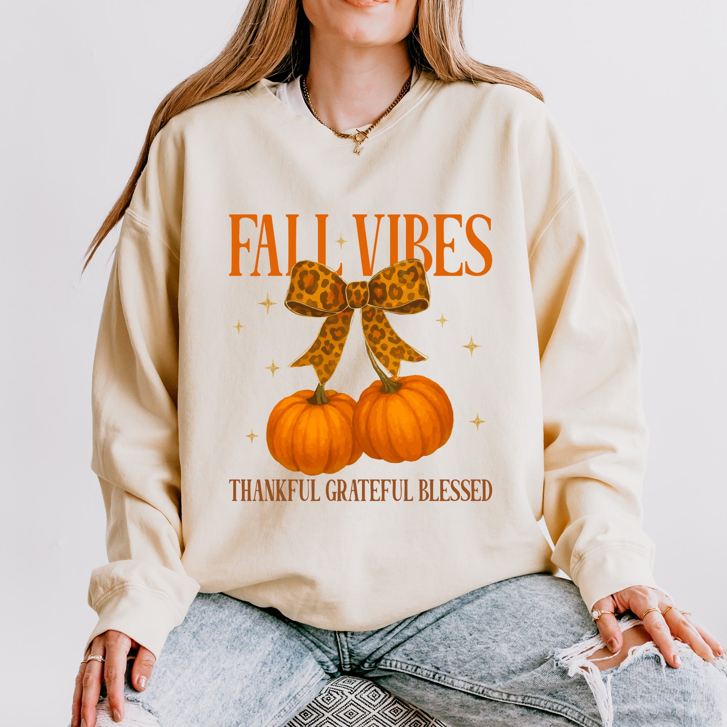Coquette Thankful Grateful Blessed - Women's Lightweight Garment Dyed Sweatshirt