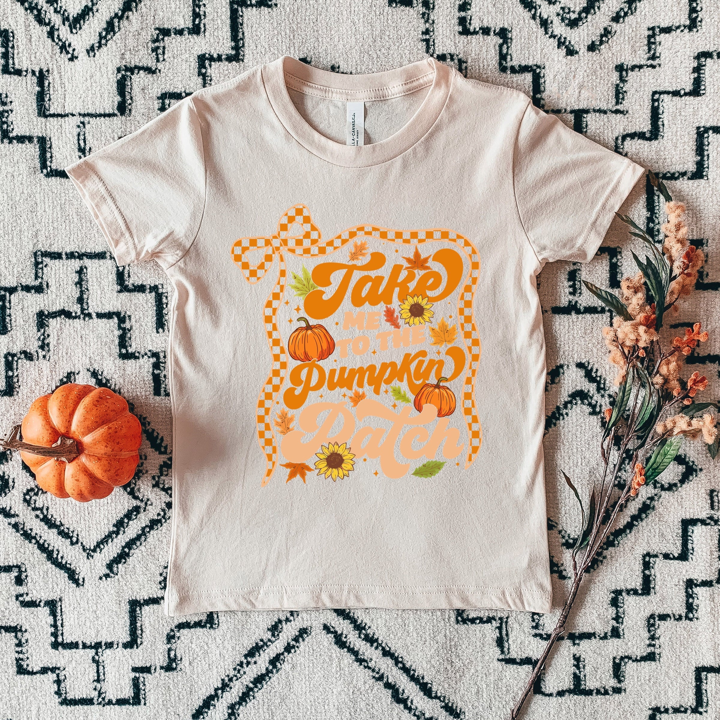 Coquette Take Me To The Pumpkin Patch - Youth Short Sleeve Graphic T-Shirt and Toddler Short Sleeve Graphic T-Shirt