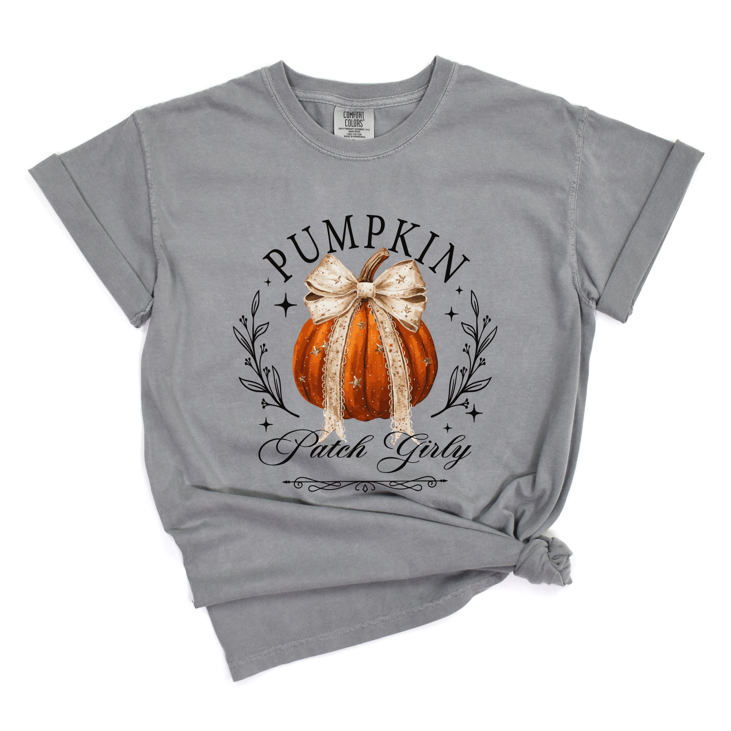 Coquette Pumpkin Patch Girly - Women's Garment Dyed Graphic T-Shirt