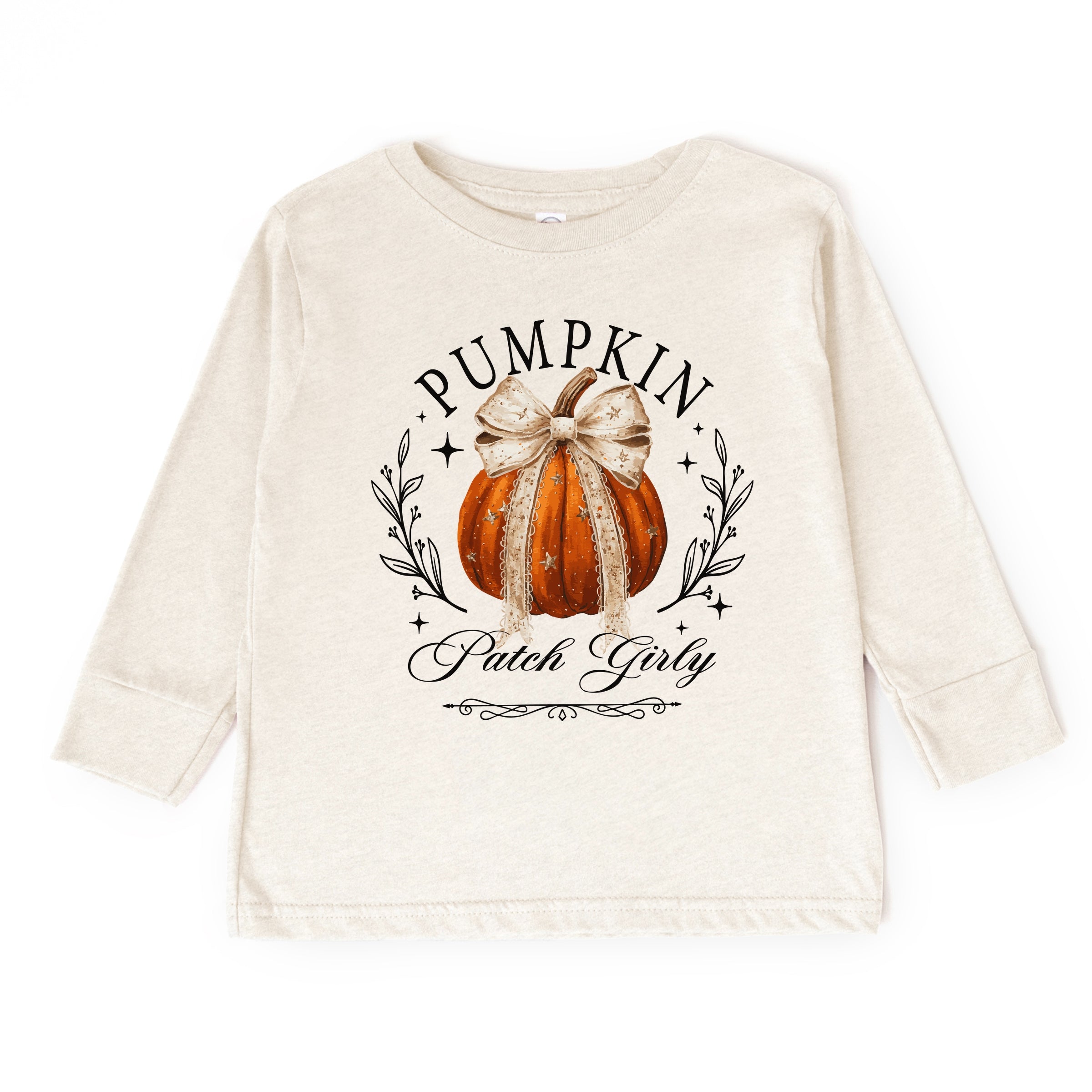 Coquette Pumpkin Patch Girly - Toddler Long Sleeve Graphic Tee and Youth Long Sleeve Graphic T-Shirt