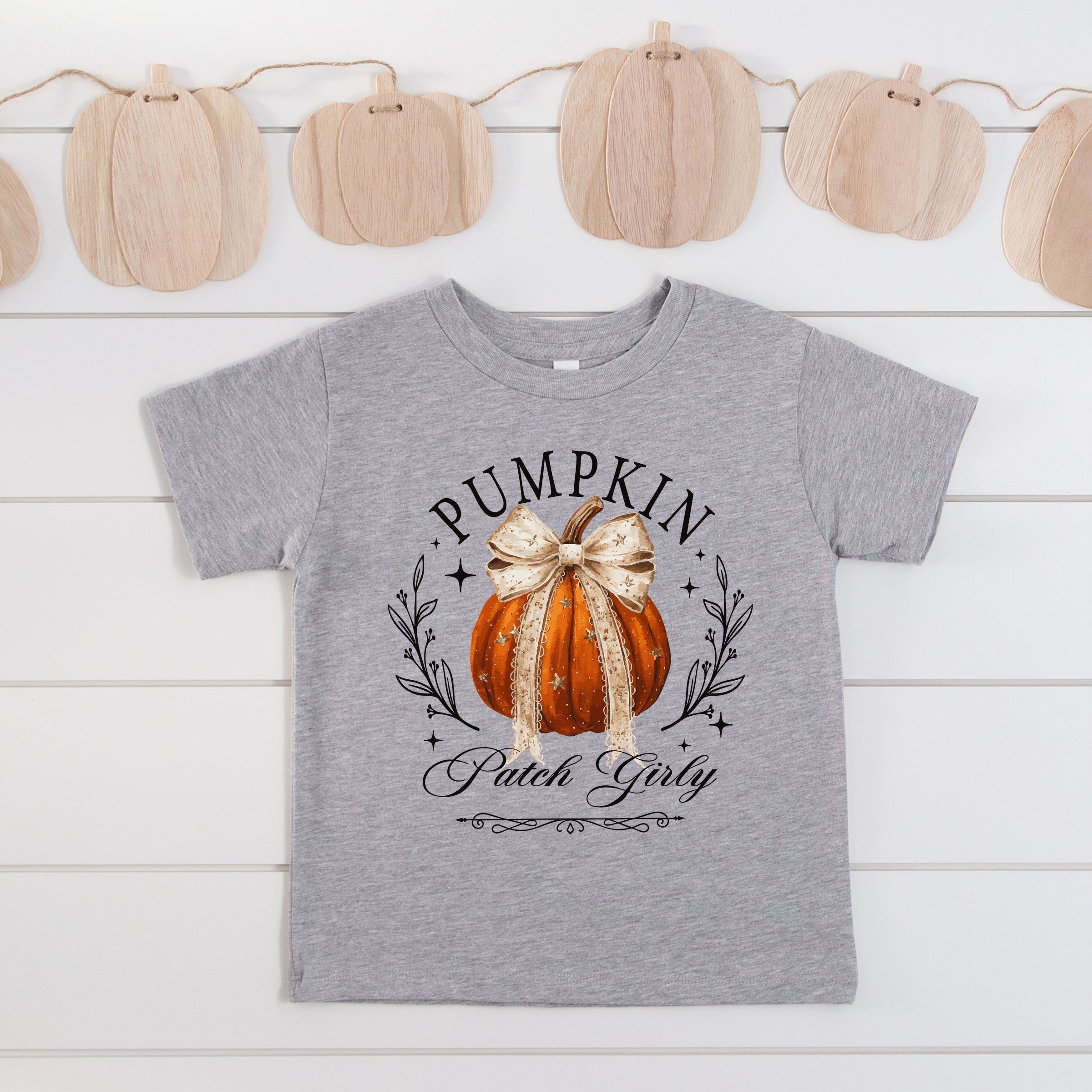 Coquette Pumpkin Patch Girly - Youth Short Sleeve Graphic T-Shirt and Toddler Short Sleeve Graphic T-Shirt