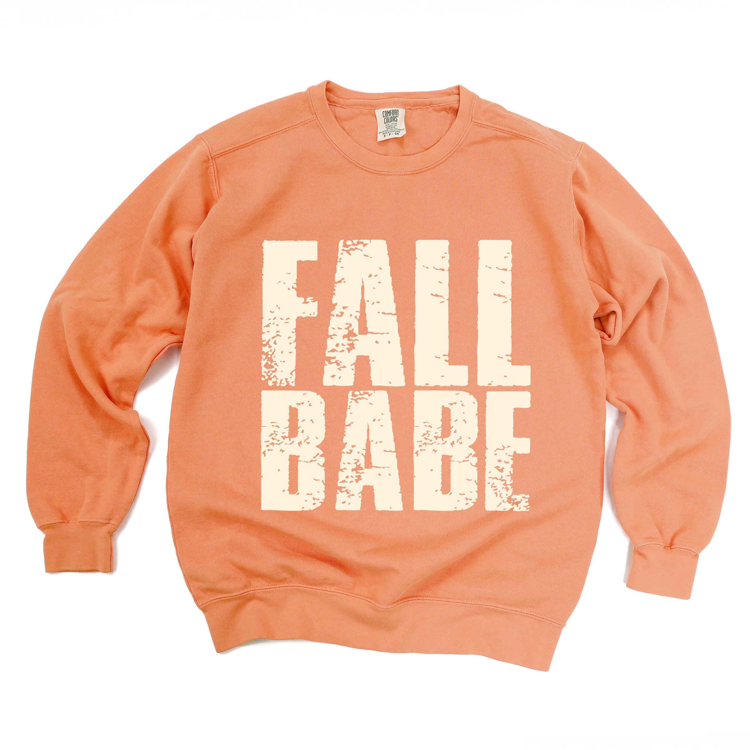 Fall Babe Distressed - Women's Garment Dyed Graphic Sweatshirt