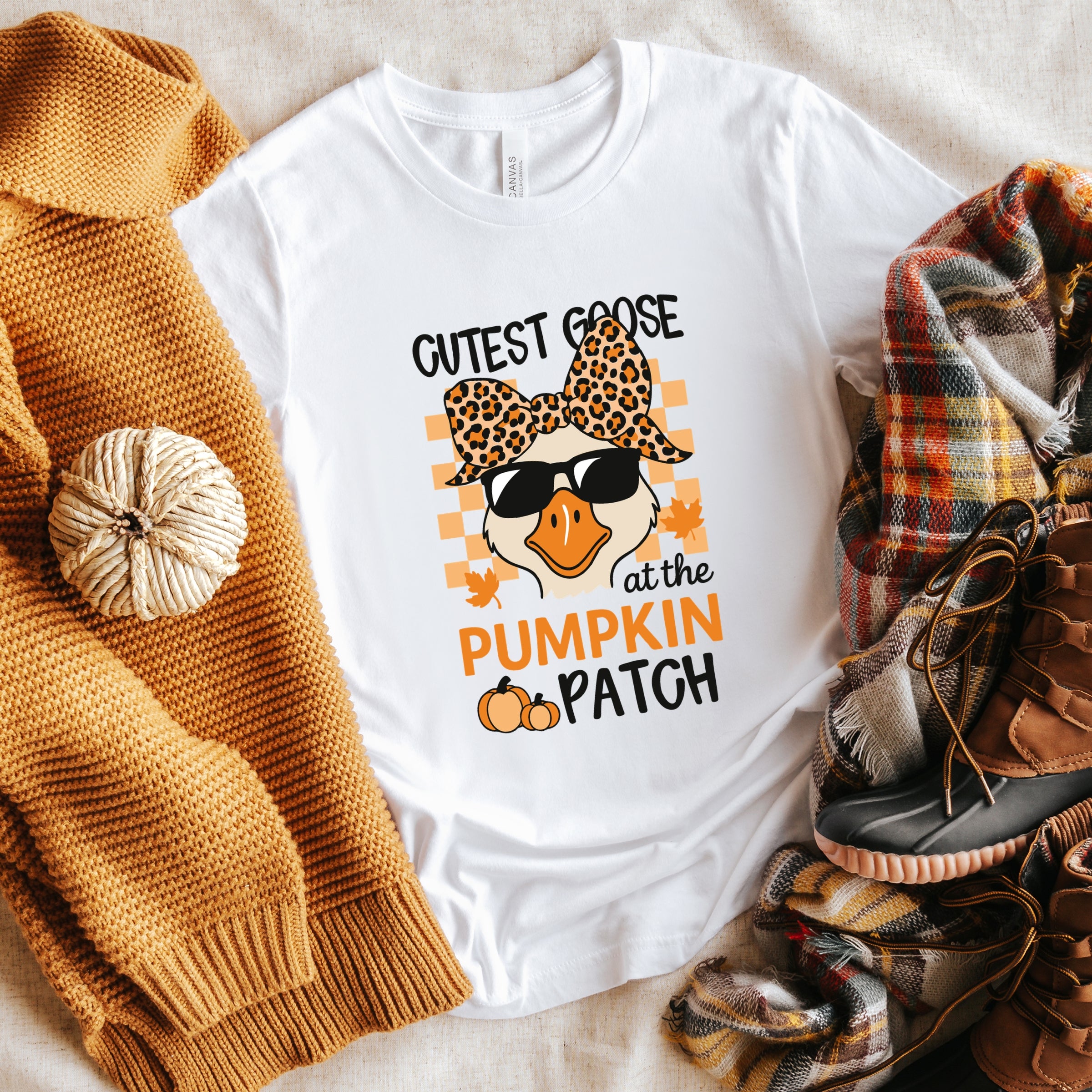 Cutest Goose At The Pumpkin Patch - Womens Short Sleeve Tee