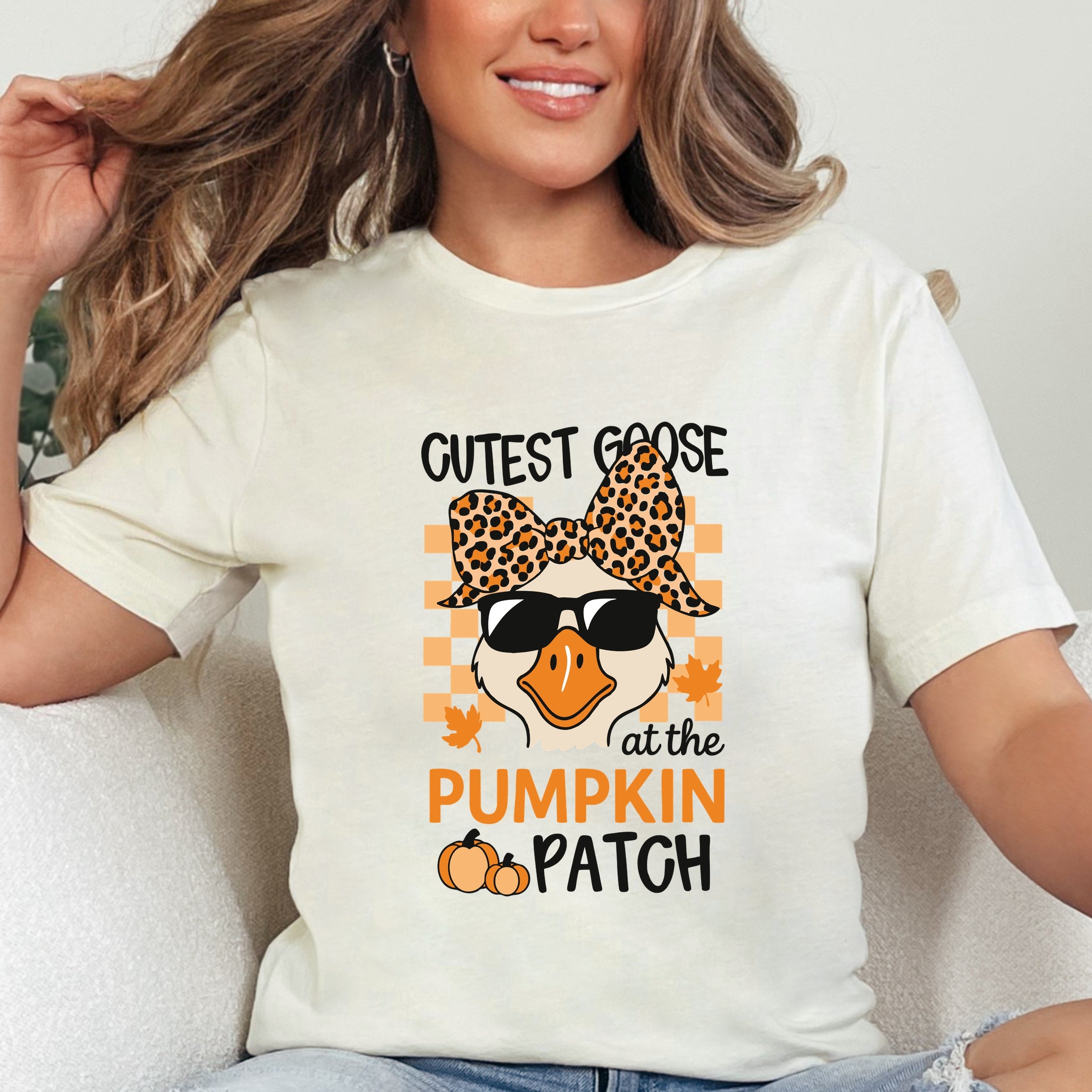 Cutest Goose At The Pumpkin Patch - Womens Short Sleeve Tee