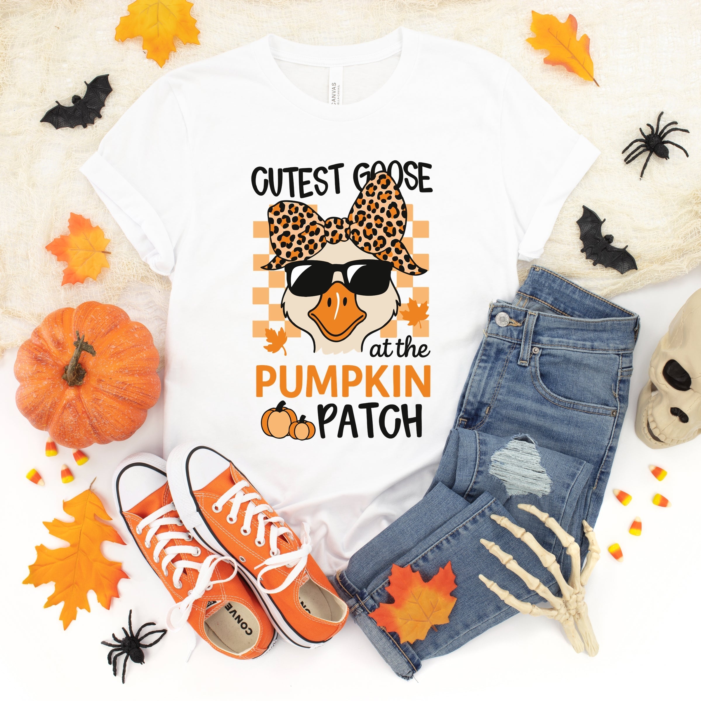Cutest Goose At The Pumpkin Patch - Youth Short Sleeve Graphic T-Shirt and Toddler Short Sleeve Graphic T-Shirt