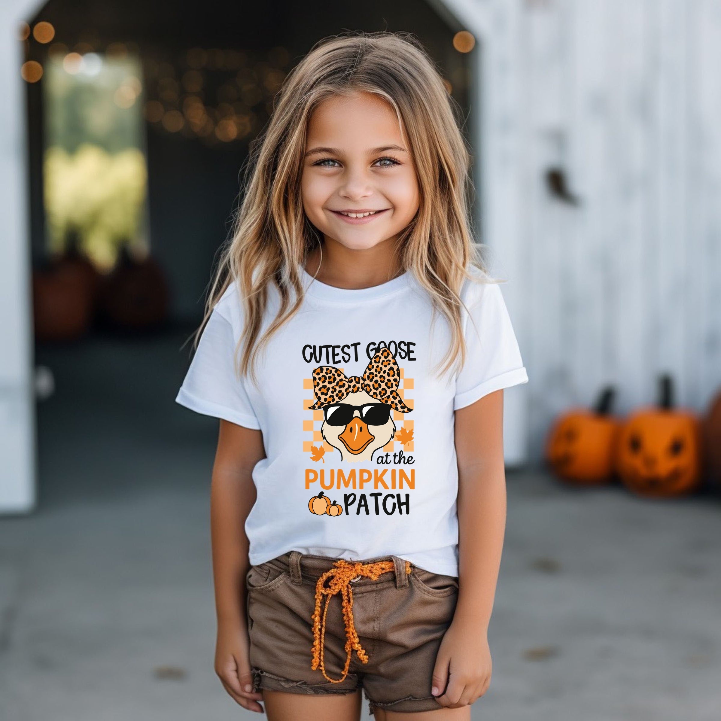 Cutest Goose At The Pumpkin Patch - Youth Short Sleeve Graphic T-Shirt and Toddler Short Sleeve Graphic T-Shirt