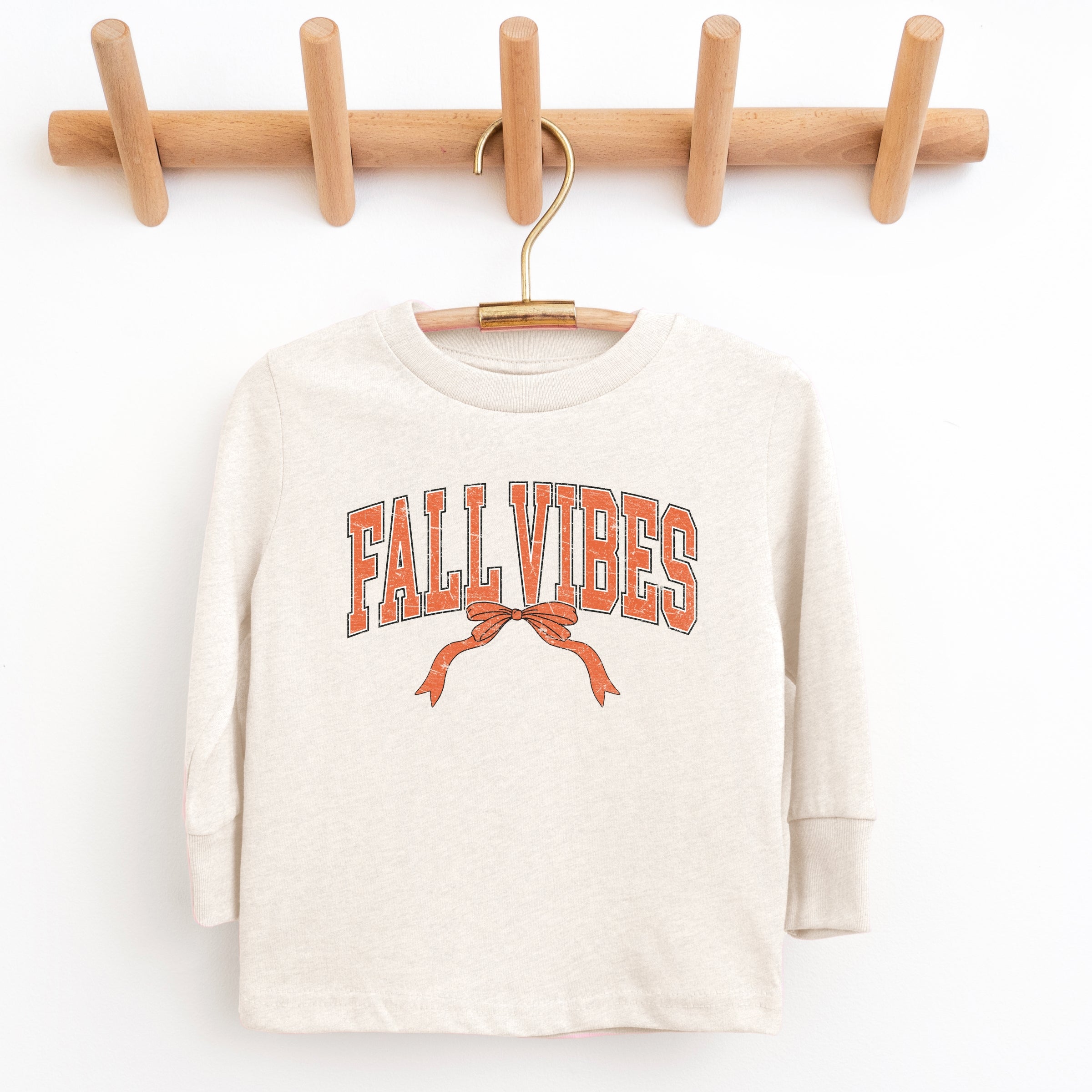 Varsity Fall Vibes Coquette - Youth Long Sleeve Graphic T-Shirt and Toddler Long Sleeve Graphic Tee